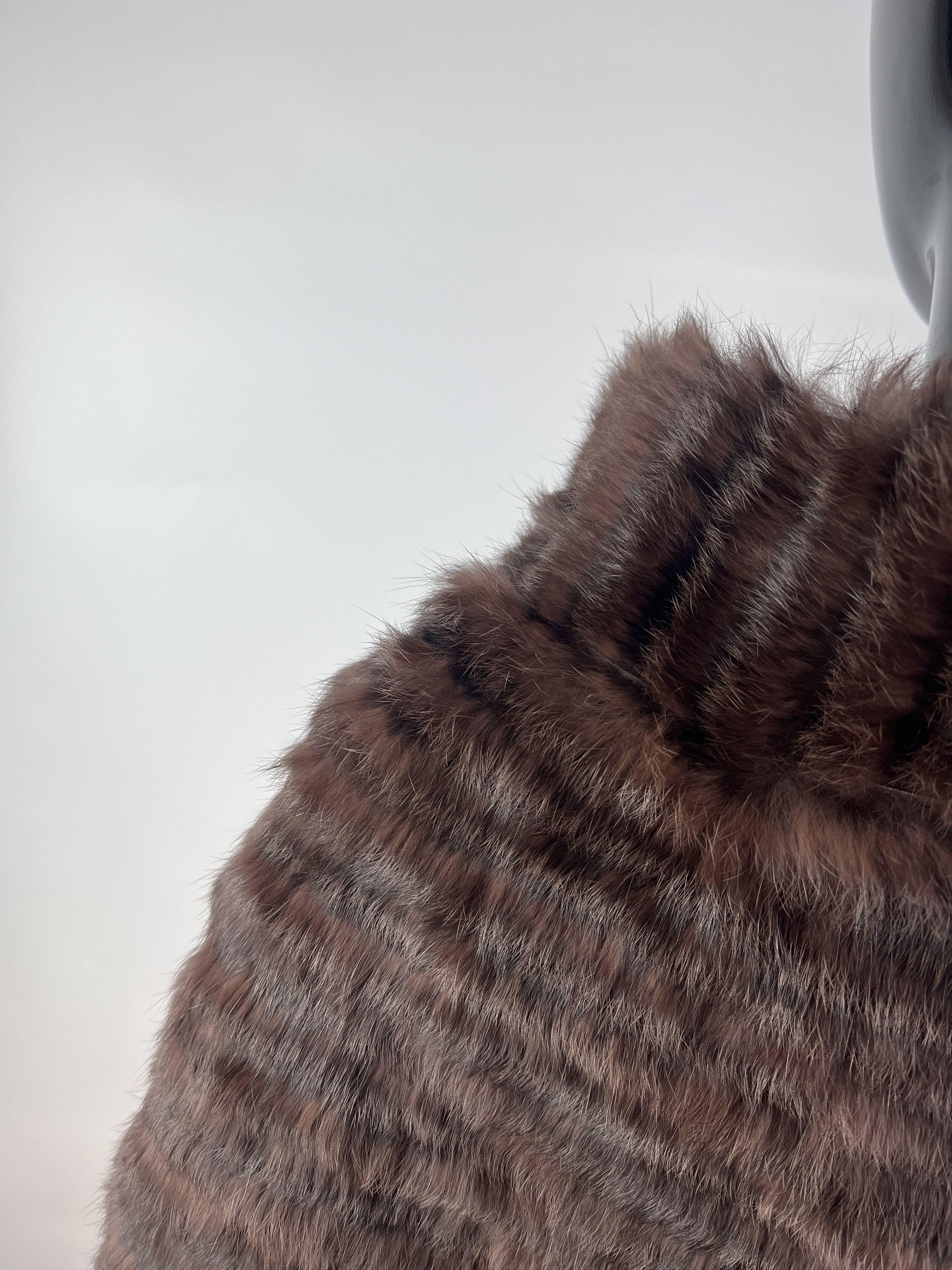 Designer Annabelle New York Rabbit Fur Poncho Cape One Size Size ONE SIZE - 4 Thumbnail