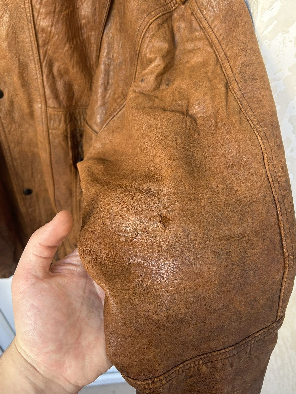 Vintage Vintage Real Leather bombers jacket mens y2k oversized Size US XL / EU 56 / 4 - 7 Thumbnail