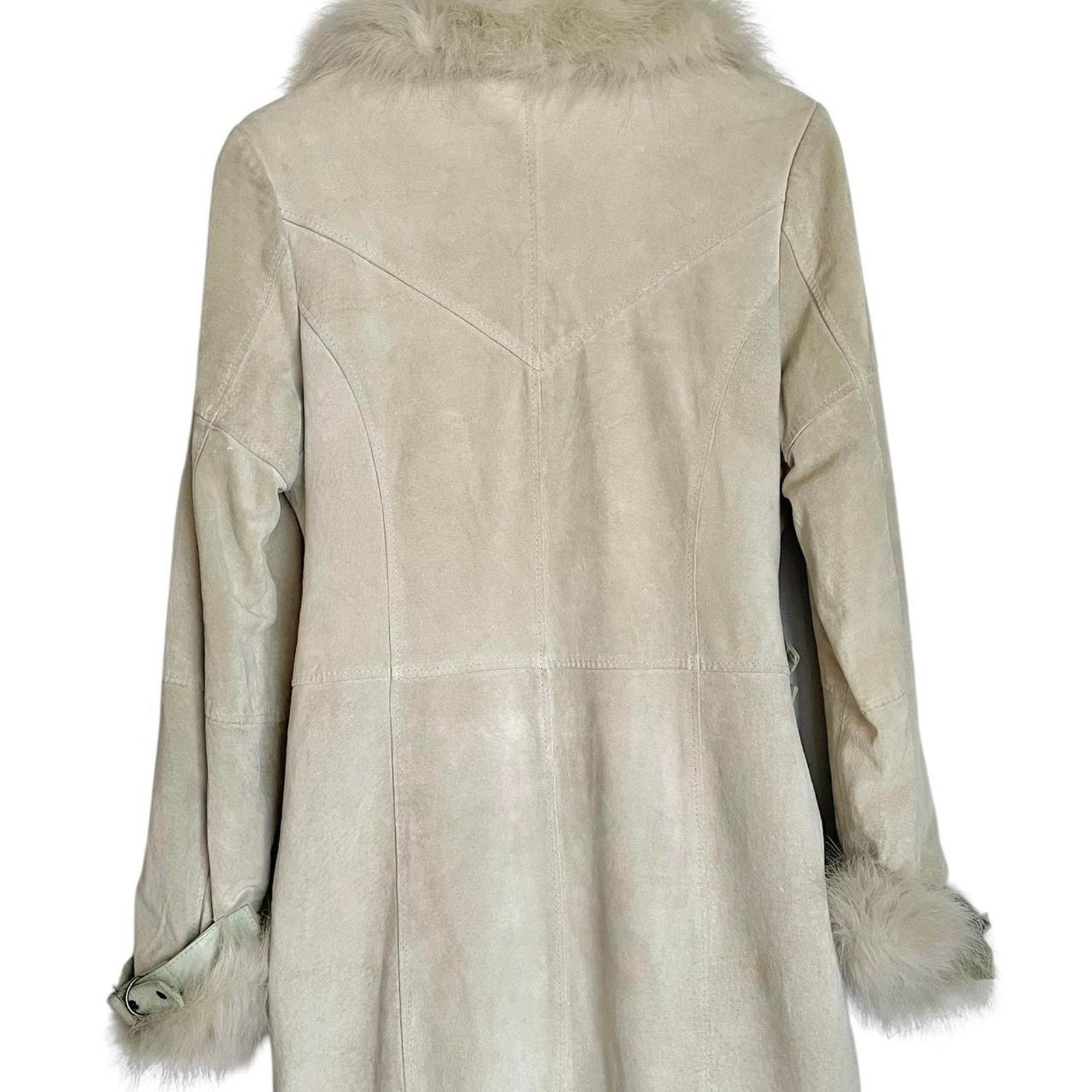 XOXO VTG XOXO Y2K Penny Lane coat genuine leather faux fur trim Size L / US 10 / IT 46 - 7 Thumbnail