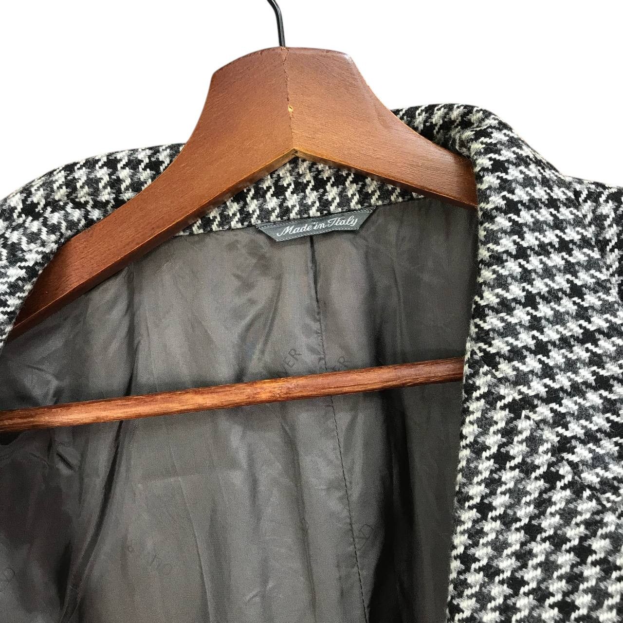 Valentino VINTAGE-OLIVER by VALENTINO HOUDSTOOTH BLAZER Size 48R - 17 Thumbnail