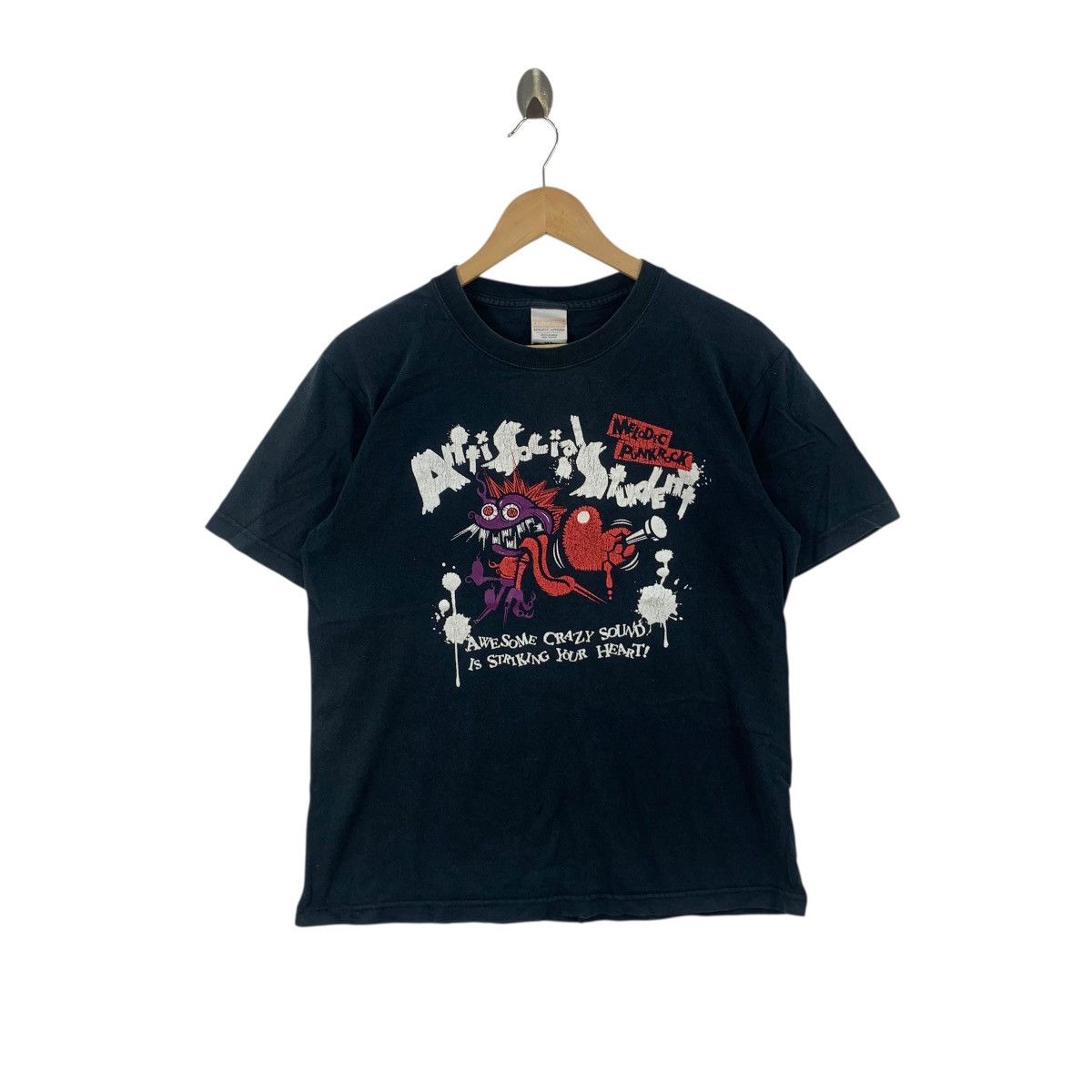 Band Tees ANTI SOCIAL STUDENT Punk Rock Band Japan Tee Shirt Top RX Size US M / EU 48-50 / 2 - 1 Thumbnail