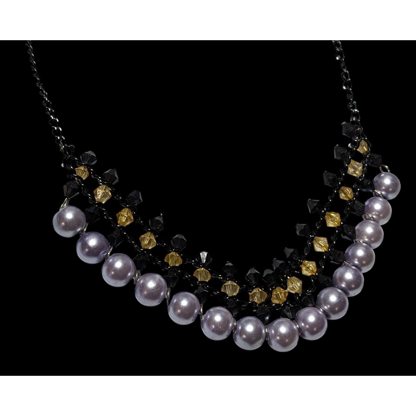 Other Gothic Pastel Purple Pearl Beaded Necklace Size ONE SIZE - 3 Thumbnail