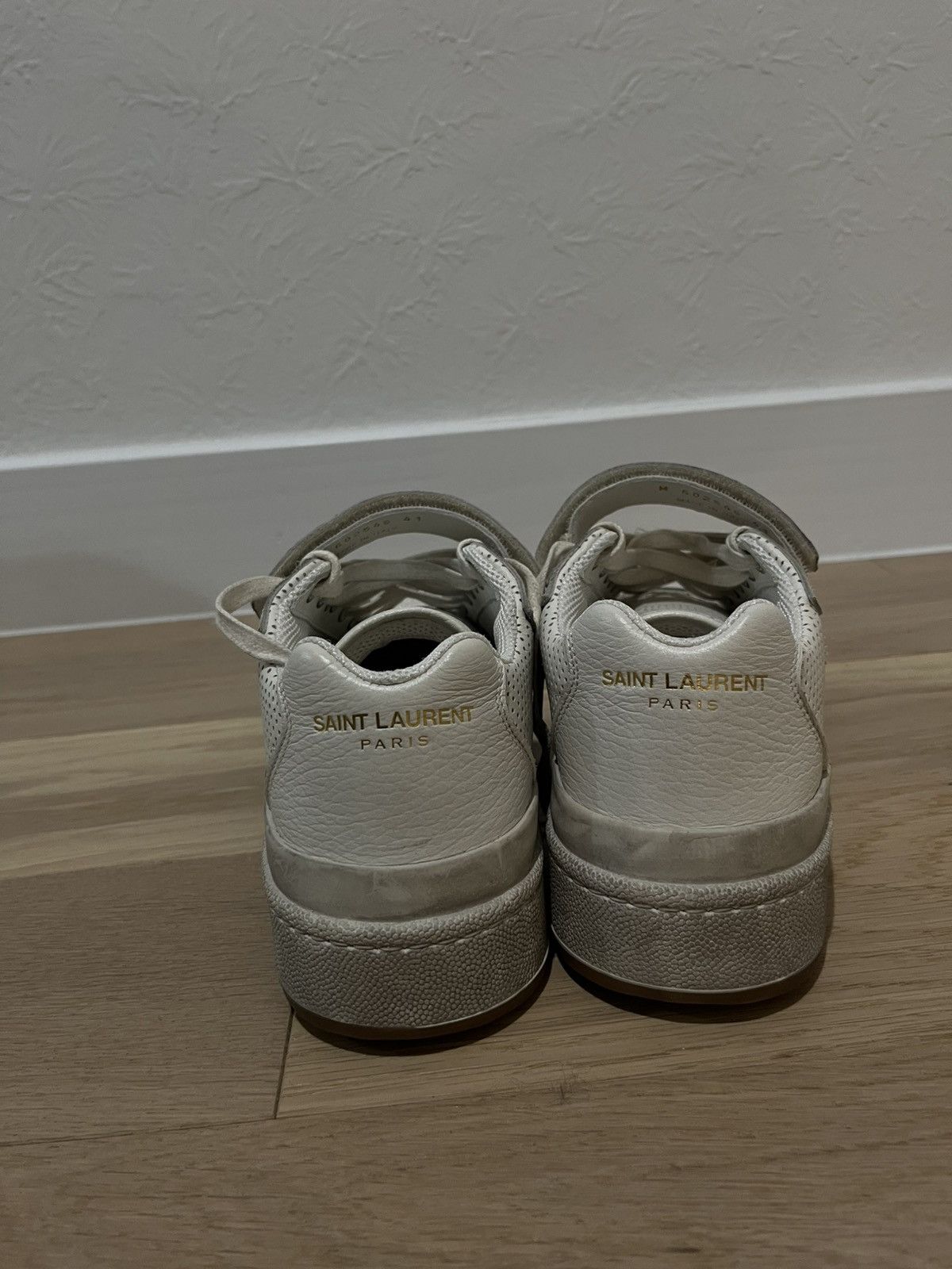 Saint Laurent Paris SL24 Perforated Leather Sneakers. Size 8 Size US 8 / EU 41 - 13 Thumbnail