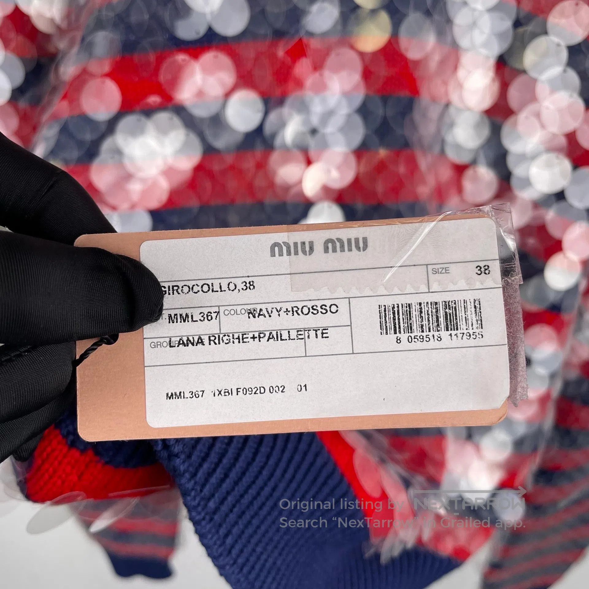 Miu Miu Miu Miu Red and blue mixed color full sequin heavy duty to Size XS / US 0-2 / IT 36-38 - 5 Thumbnail