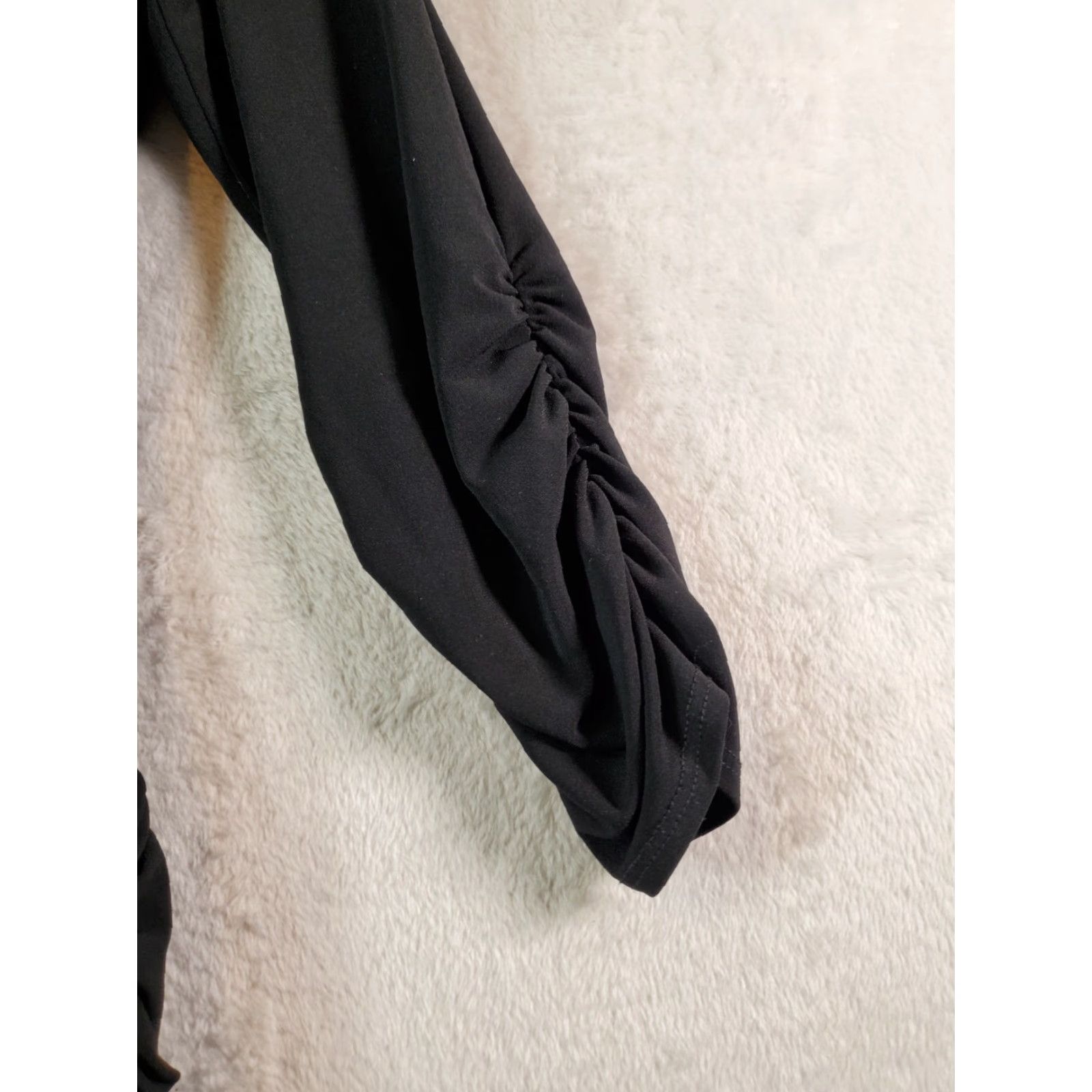 Laundry by Shelli Segal Laundry by Shelli Segal Maxi Dress Womens 12 Black Long Sleeve V Neck Size XL / US 12-14 / IT 48-50 - 4 Thumbnail