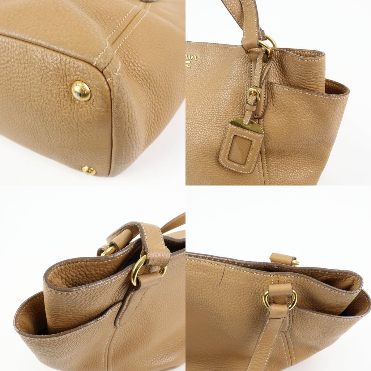Prada Prada Vitello Daino Tote Calfskin Tan Size ONE SIZE - 6 Thumbnail