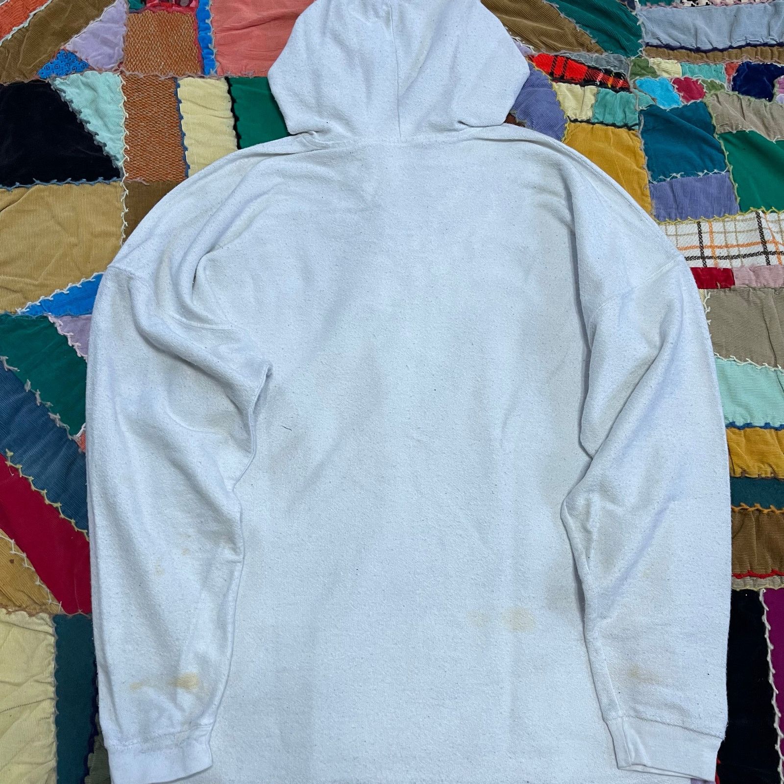Other Vintage Spirit Flowers White Towelish Material White Hoodie Size US L / EU 52-54 / 3 - 2 Thumbnail