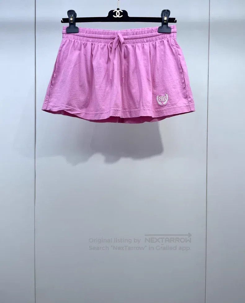 Balenciaga Balenciaga size S Pink drawstring short skirt Size 24" / US 00 / IT 34 - 1 Thumbnail