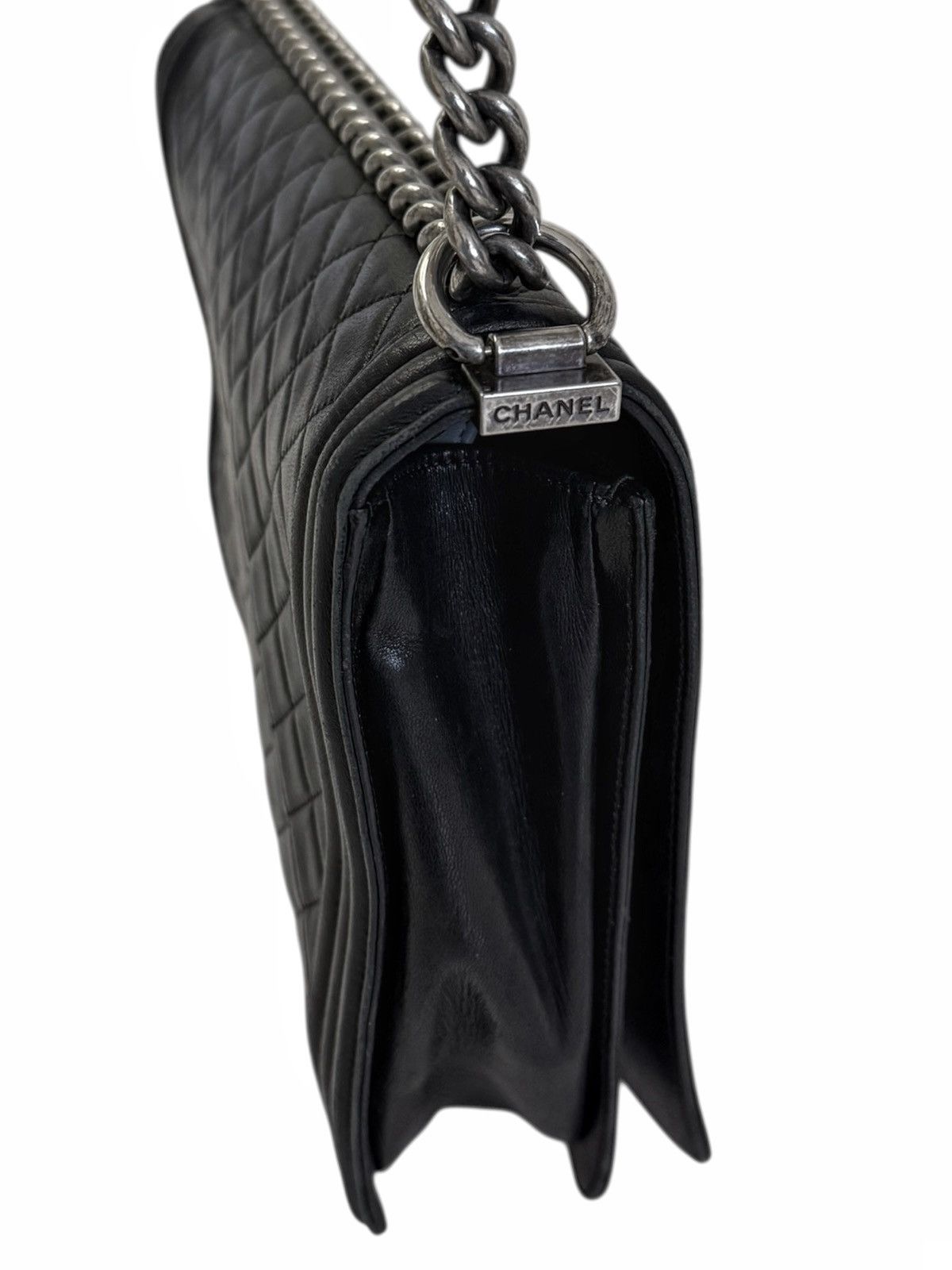 Chanel $9,800 Large Caviar Boy Bag Leather Black Size ONE SIZE - 10 Thumbnail