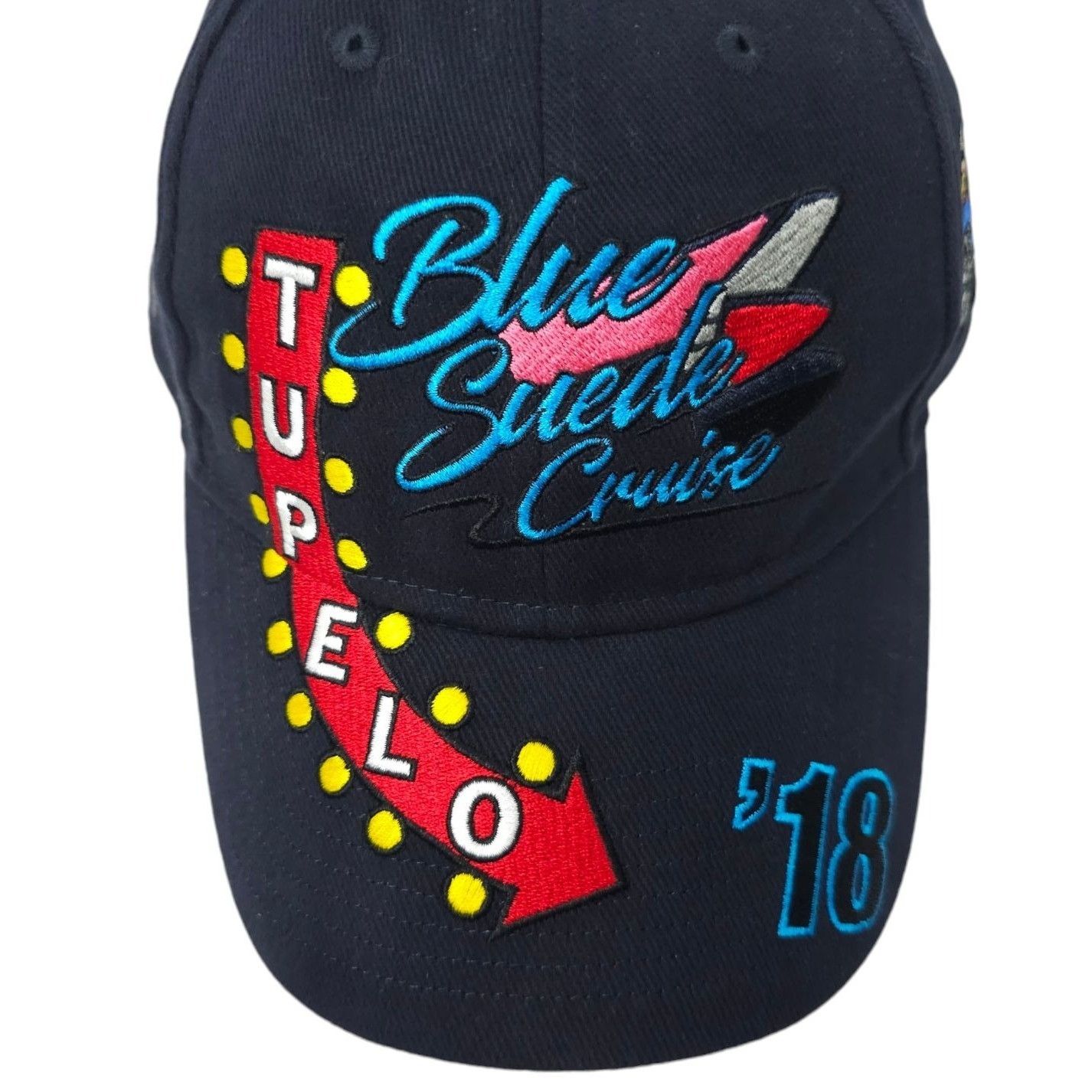 Other Tupelo MS Blue Suede Cruise 2018 Elvis Classic Cars Cap Hat Size ONE SIZE - 9 Thumbnail