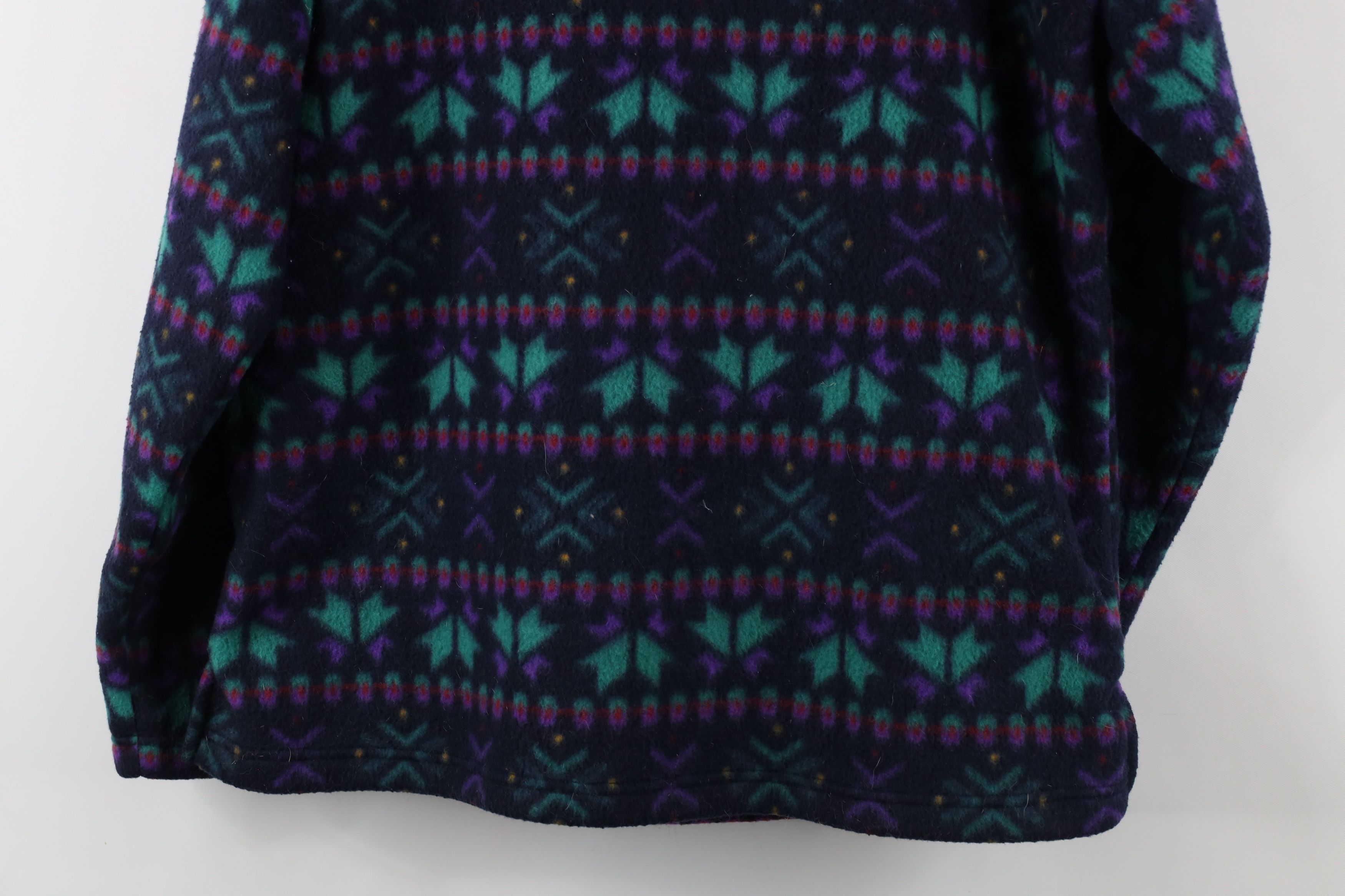 Vintage Vintage 90s Streetwear Christmas Poinsettia Fleece Sweater Size 3XL / US 20-22 - 8 Thumbnail