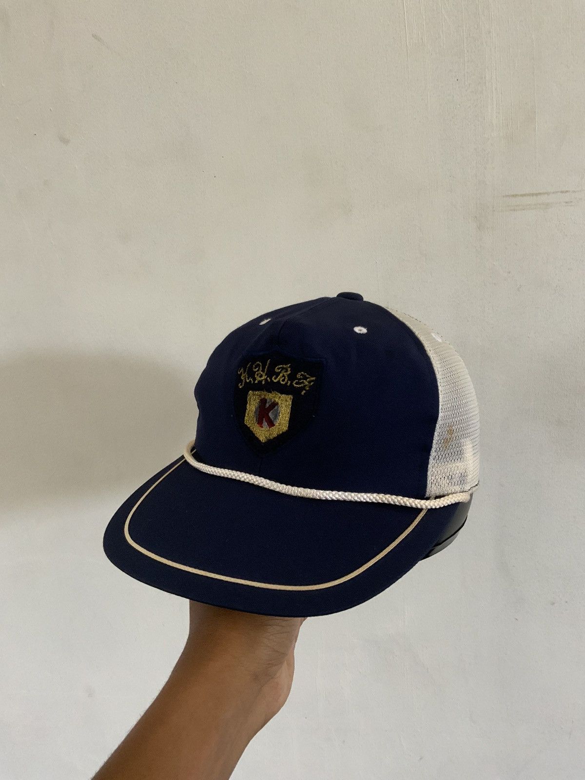 Japanese Brand Vintage Indigo K.H.B.H Trucker Hat Size ONE SIZE - 2 Thumbnail