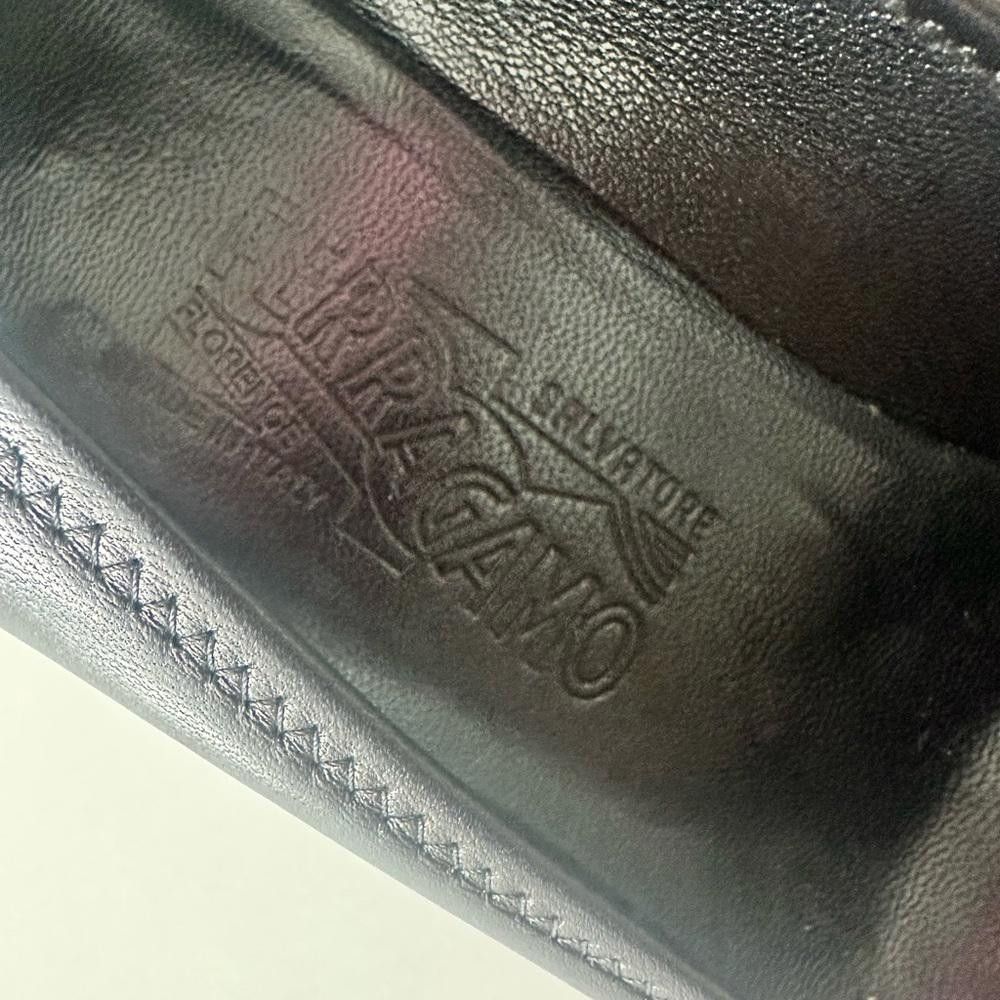Salvatore Ferragamo Salvatore Ferragamo Fondente Black Wedge Pumps Leather 8.5 Size US 8.5 / IT 38.5 - 7 Thumbnail