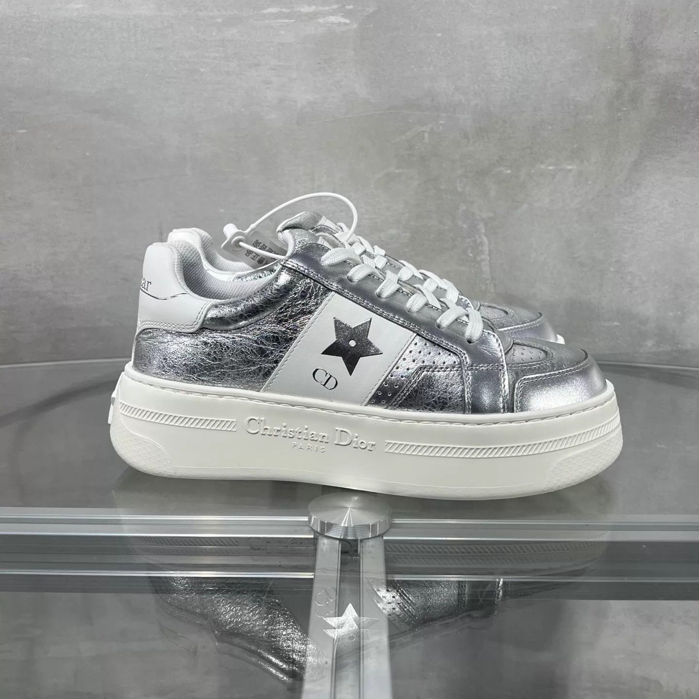 Dior DIOR Silver Platform Sneakers Size 35 Size US 4.5 / IT 34.5 - 4 Thumbnail