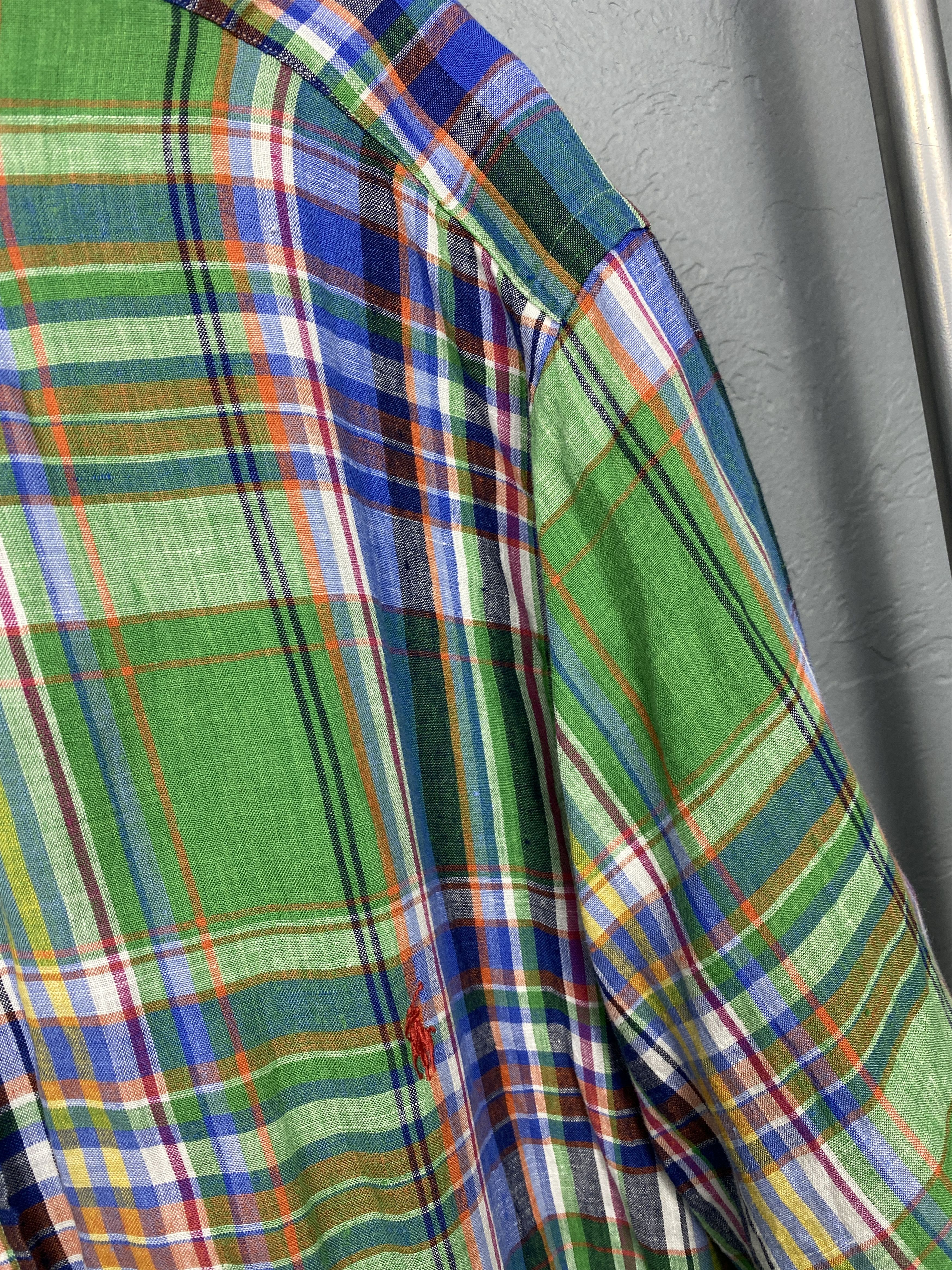 Polo Ralph Lauren Polo Ralph Lauren Mens LINEN Short Sleeve Shirt Size XL Tall Size US XL / EU 56 / 4 - 3 Thumbnail
