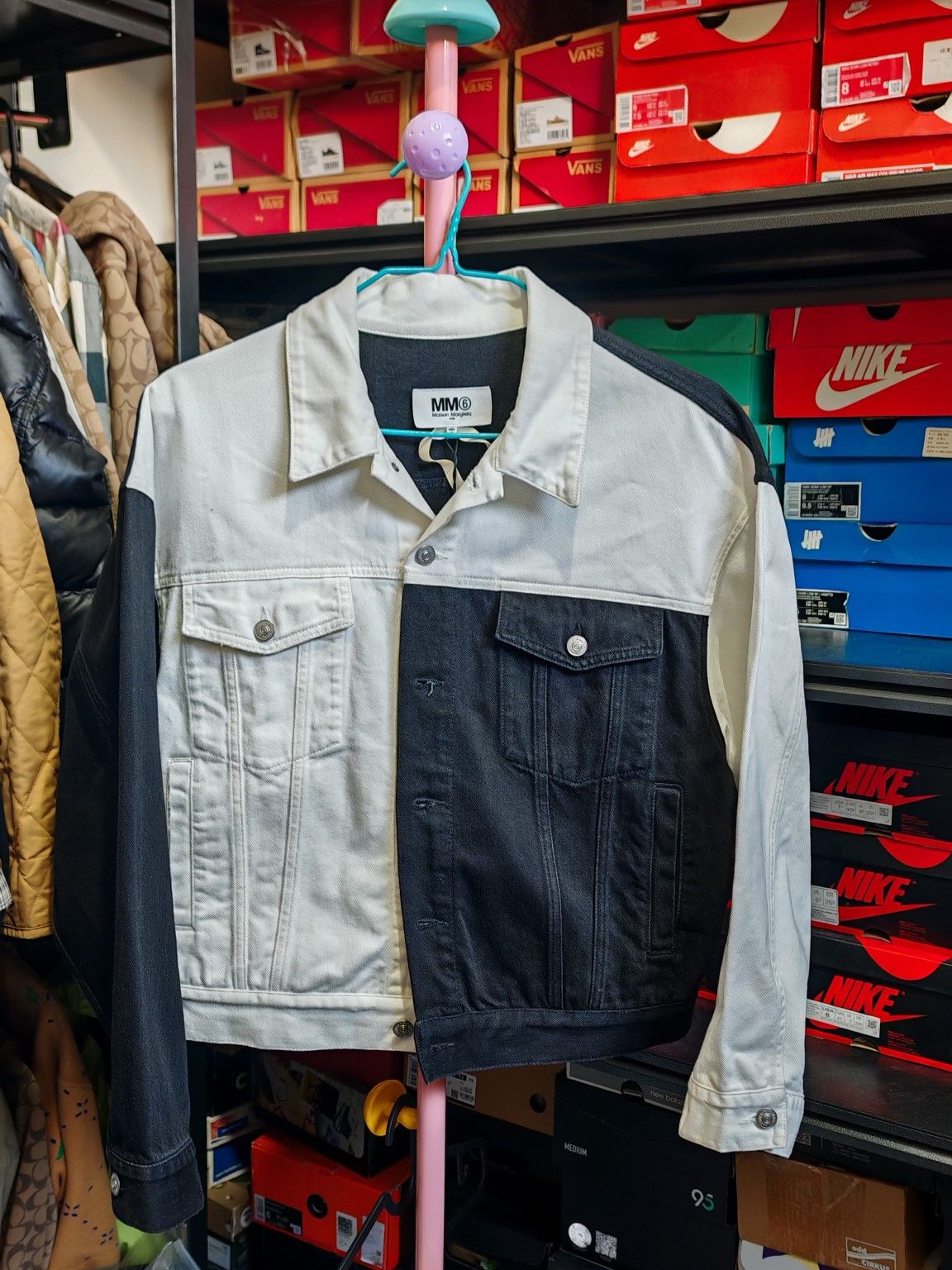 MM6 MM6 Maison Margiela Color Block Denim Jacket Size 38 Size XS / US 0-2 / IT 36-38 - 1 Thumbnail