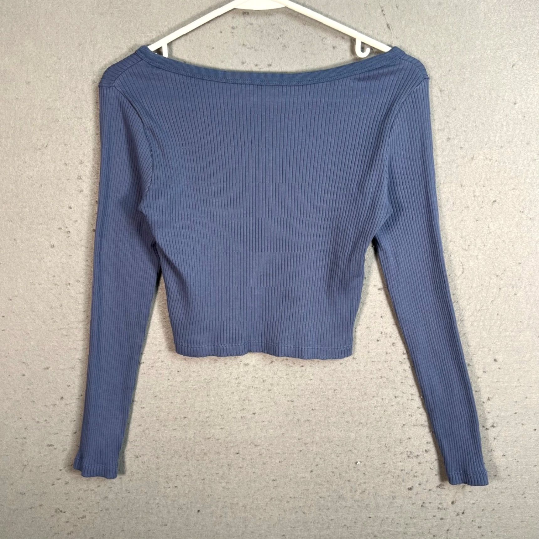 Uniqlo Uniqlo Sweater Cardigan Ribbed Knit Button-Up Small Blue Womens Size S / US 4 / IT 40 - 2 Thumbnail