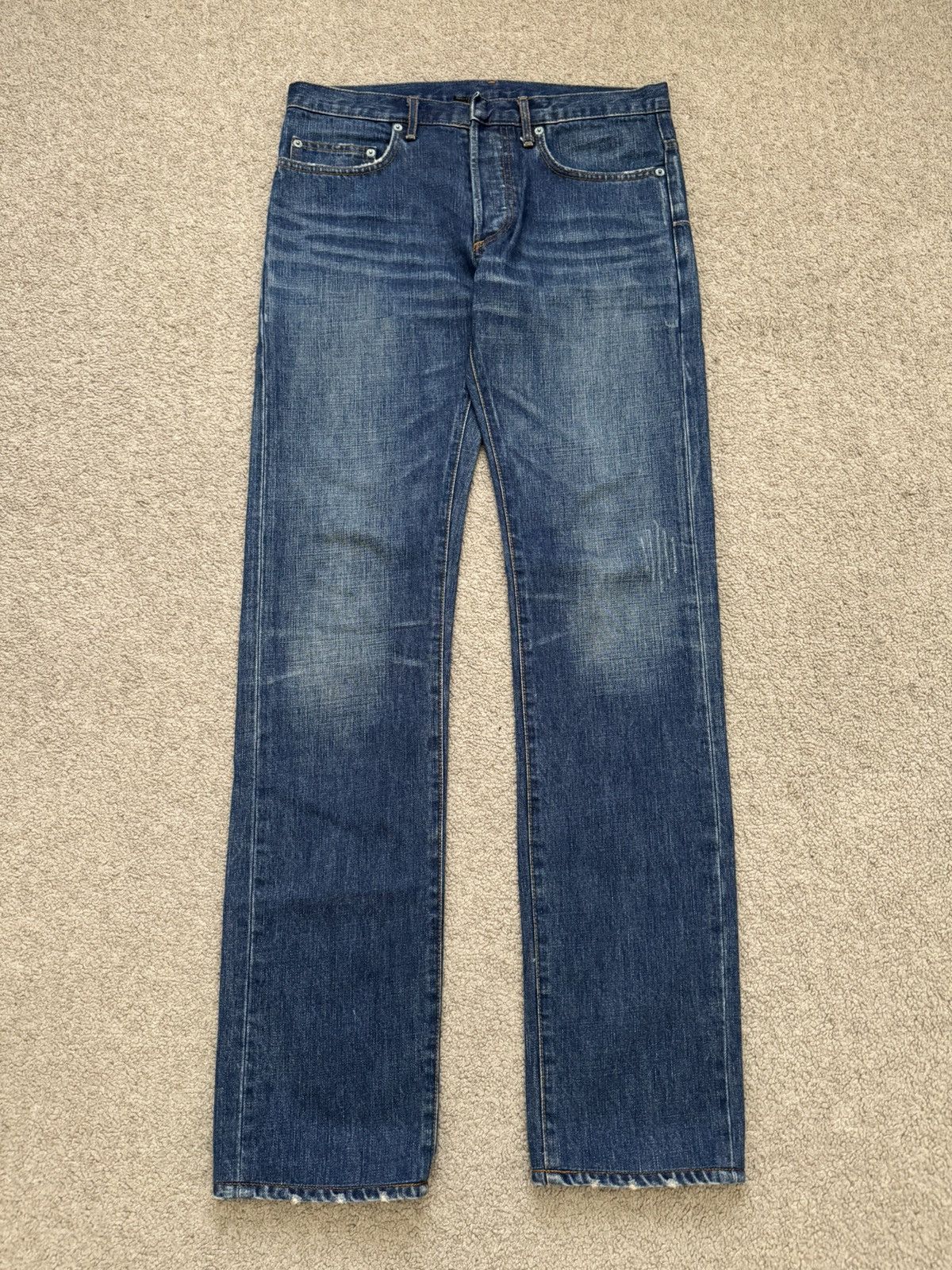 Dior AW06 Dior Homme Hedi Slimane MIJ Clawmark Washed Denim Jeans | Grailed