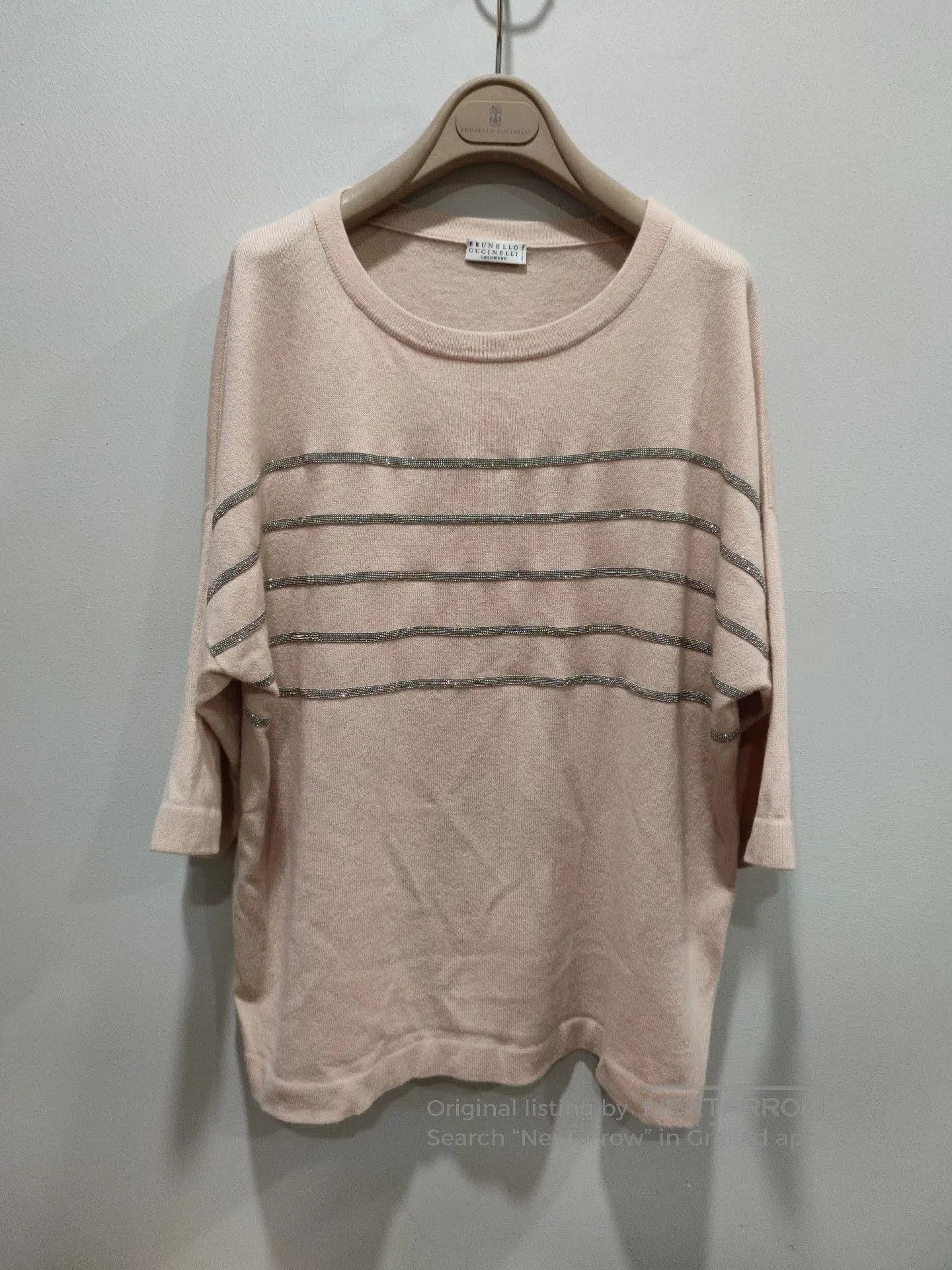 Brunello Cucinelli Brunello Cucinelli Cashmere Beaded Sweater T. Size US L / EU 52-54 / 3 - 1 Thumbnail