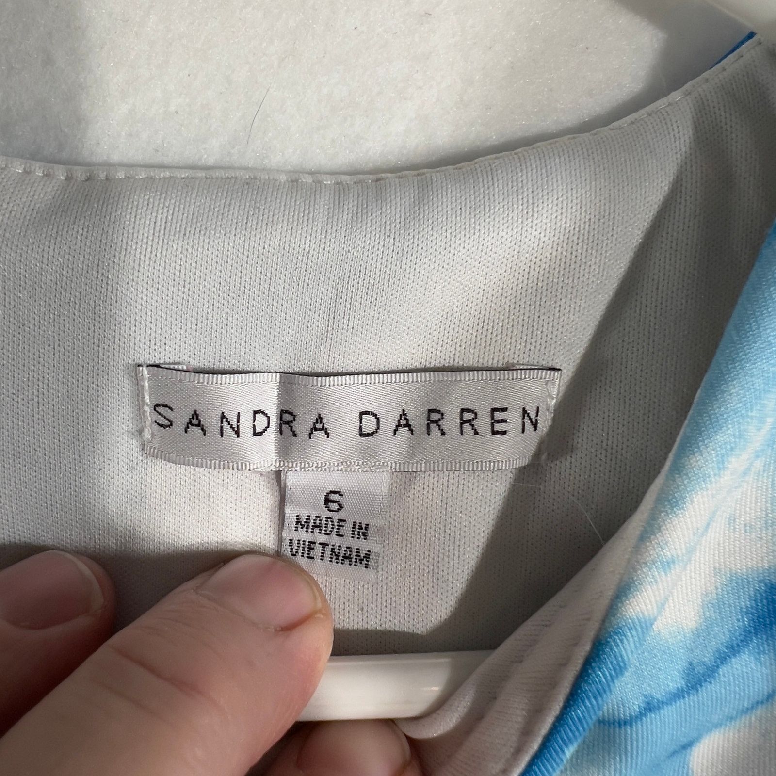 Other Sandra Darren Sheath Dress 6 Floral Pleated Stretch Resort Size M / US 6-8 / IT 42-44 - 2 Thumbnail