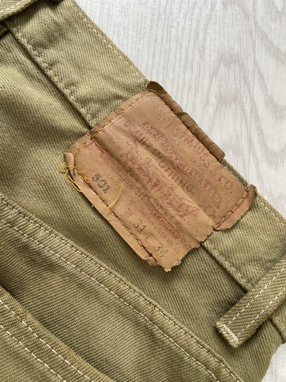 Levi's × Levi's Vintage Clothing Vintage 1990’s Levis 501 Button 520 Green Denim Pants Size US 30 / EU 46 - 7 Thumbnail