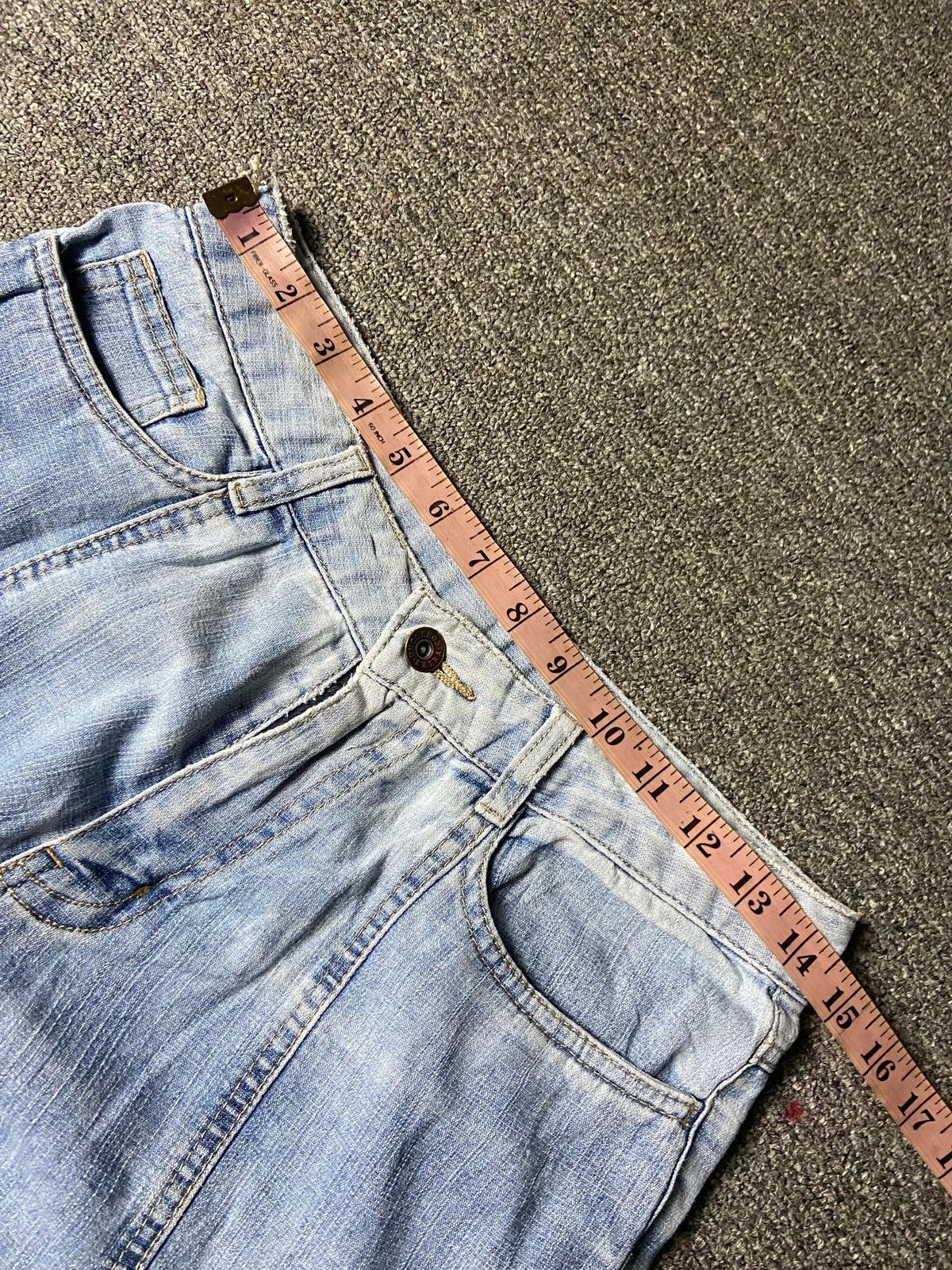 Japanese Brand Vintage FRACILE Wide Leg Jeans with Front Seams (161) Size US 29 - 5 Thumbnail