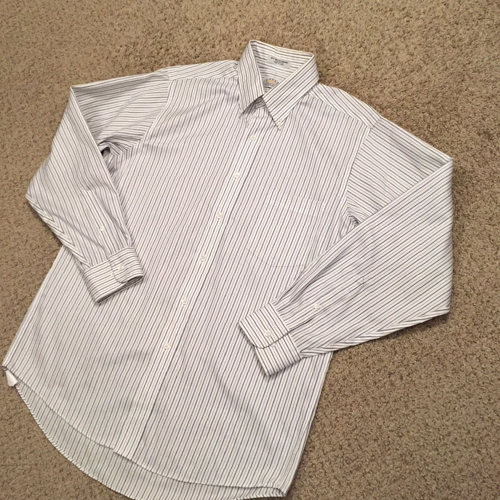 Vintage Eagle Shirtmakers Shirt Mens 16 Purple Striped Long Sleeve Button-Down Shirt Size US L / EU 52-54 / 3 - 2 Thumbnail