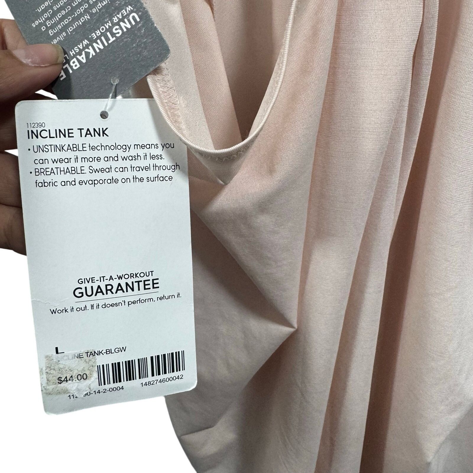 Athleta Athleta Women’s Incline Tank sz L Light Pink NEW #G631 Size L / US 10 / IT 46 - 3 Thumbnail