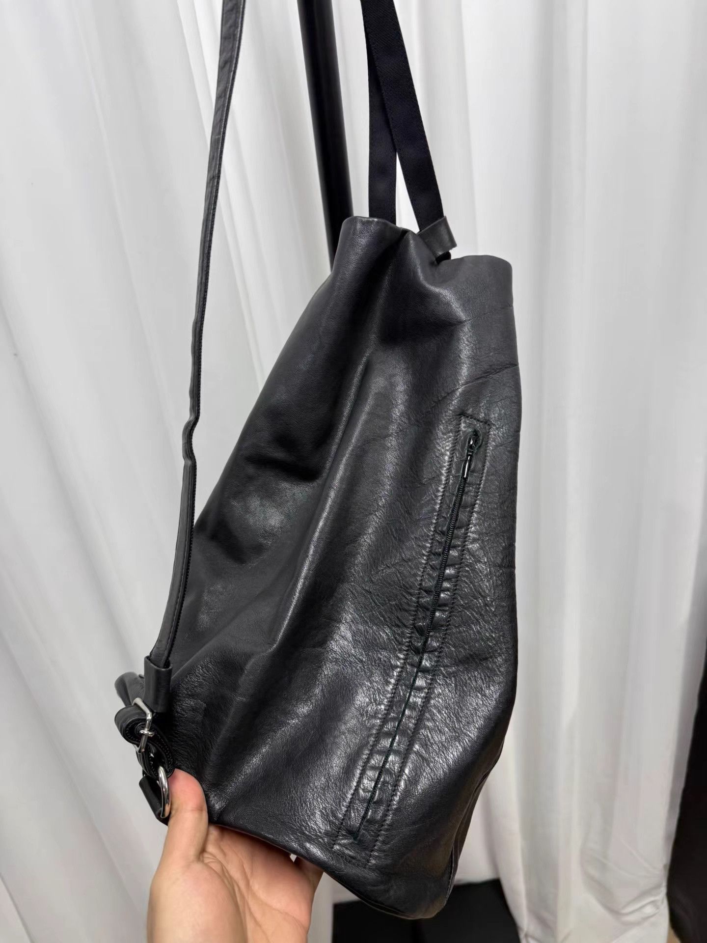 Yohji Yamamoto Yohji Yamamoto Y's Leather Bucket Bag K20 Size ONE SIZE - 5 Thumbnail