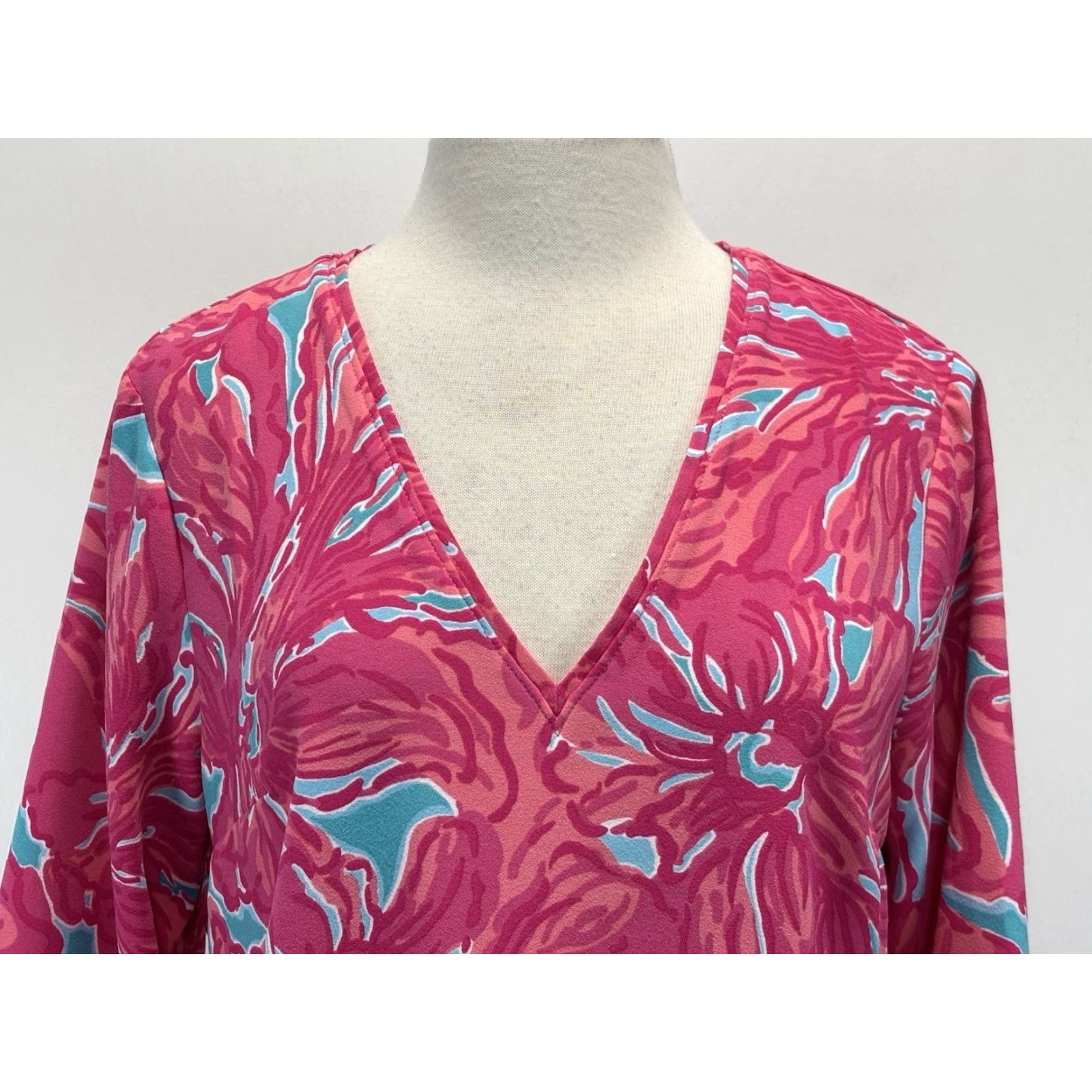 Lilly Pulitzer Lilly Pulitzer Pink Arielle Dress Size Medium Sea Blue Flirty Sea Print Tunic Size M / US 6-8 / IT 42-44 - 5 Thumbnail