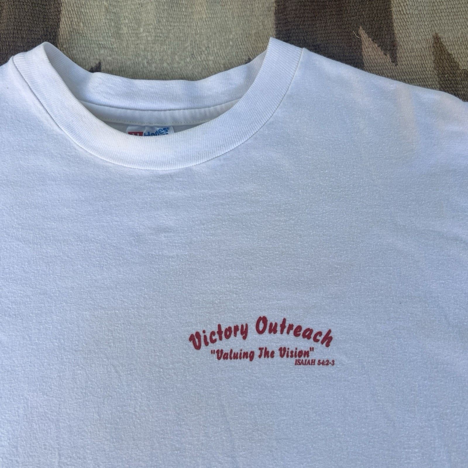 Hanes Vintage 90’s Rare Jesus T-Shirt Victory Outreach Church XL Size US XL / EU 56 / 4 - 8 Thumbnail