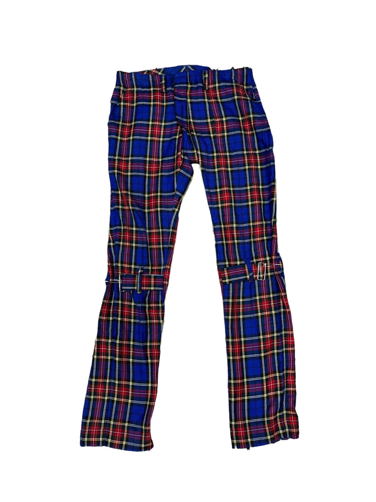Japanese Brand SEXY DYNAMITE LONDON MULTIZIPPER BONDAGE TARTAN PANTS Size US 30 / EU 46 - 2 Thumbnail