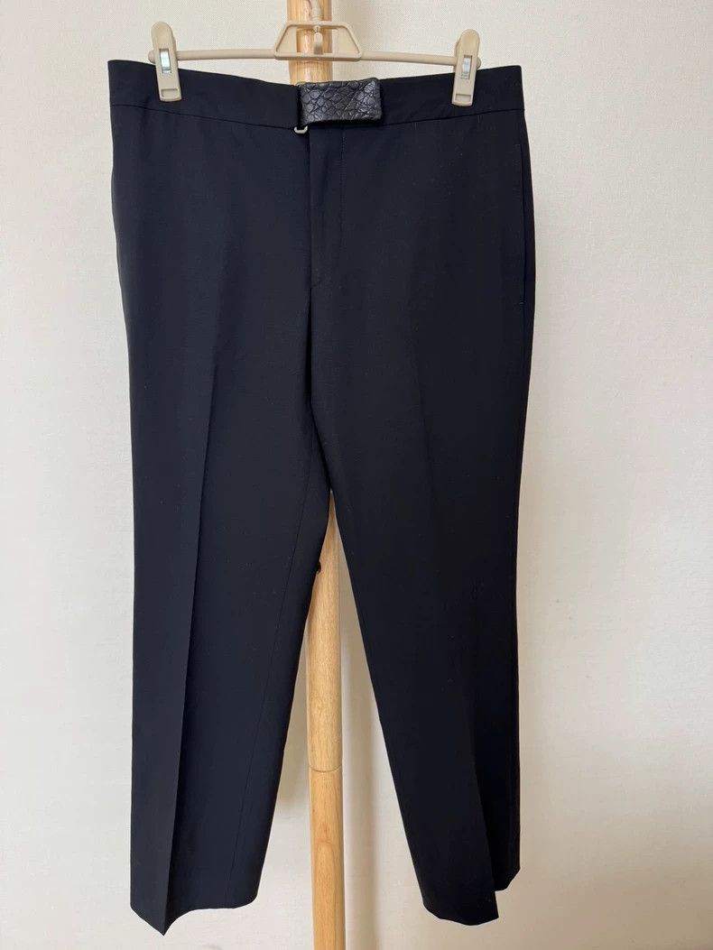 Hermes Hermes Crocodile Buckle Wool Silk Trousers-yf Size US 32 / EU 48 - 1 Thumbnail