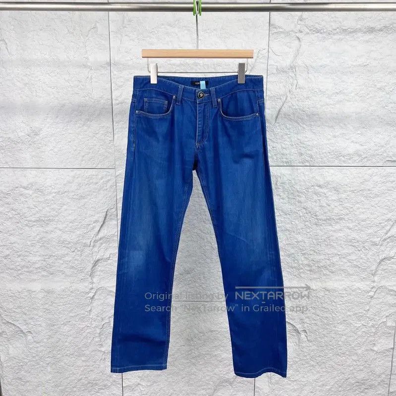 Versace Versace Casual Blue Cotton Pants . Size US 30 / EU 46 - 1 Thumbnail