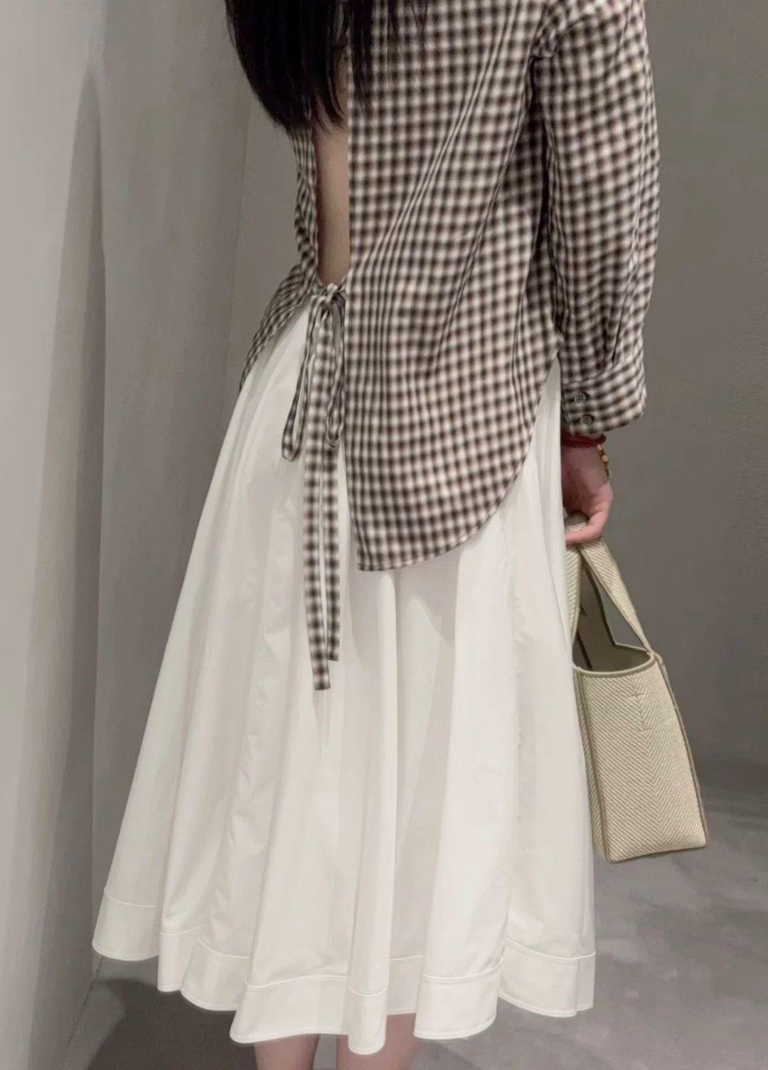 Loewe Loewe brown check shirt back slit tie 34 99new Size XS / US 0-2 / IT 36-38 - 7 Thumbnail