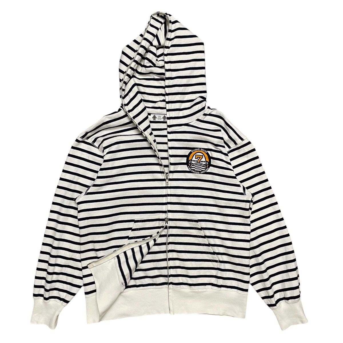Japanese Brand × Studio Seven Studio Seven Childhood Dreams Stripe Hoodie Fullzip Size US M / EU 48-50 / 2 - 2 Thumbnail