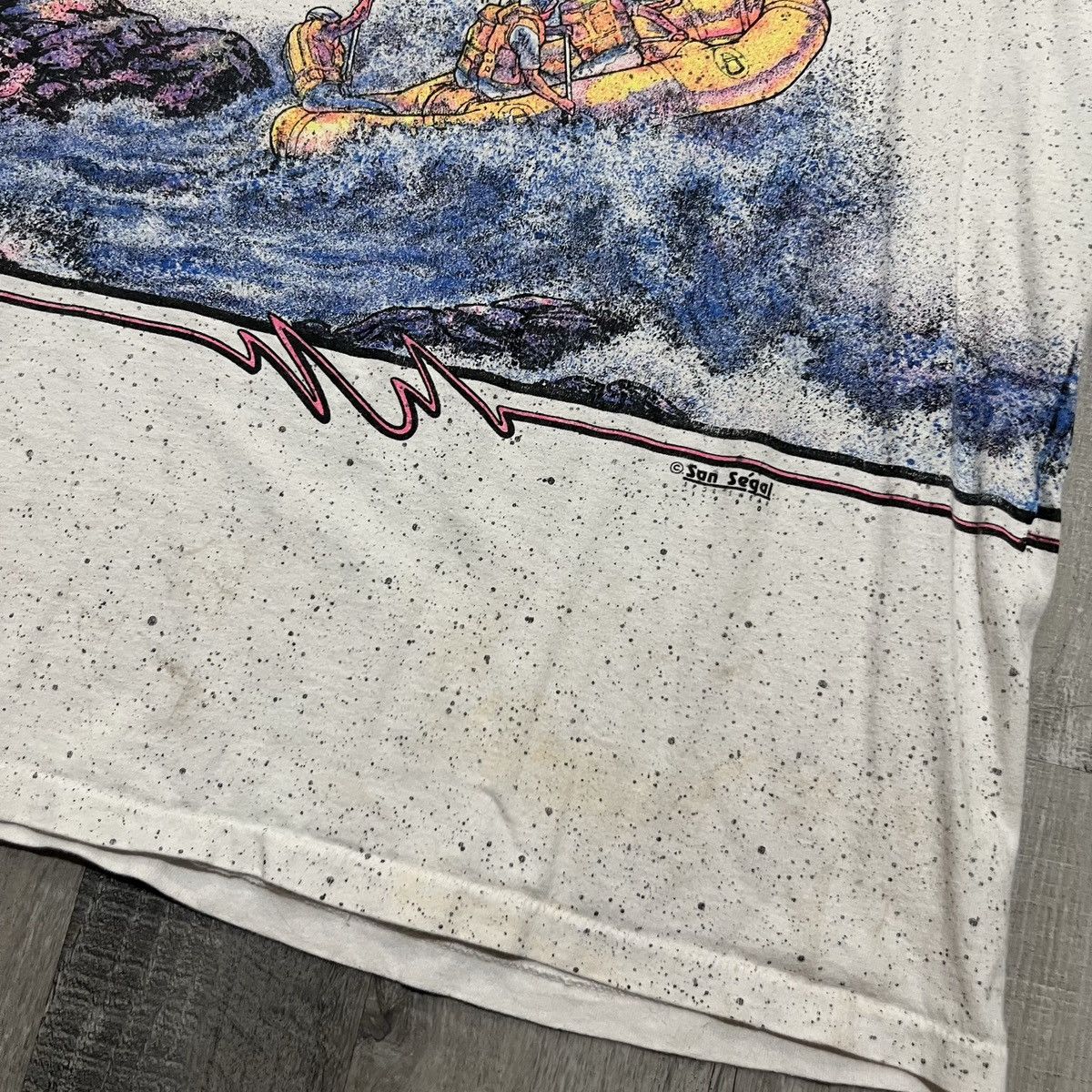 Vintage VTG Paddle Or Die 1990 Rafting White Water Rapids Tank Top Size US L / EU 52-54 / 3 - 5 Thumbnail