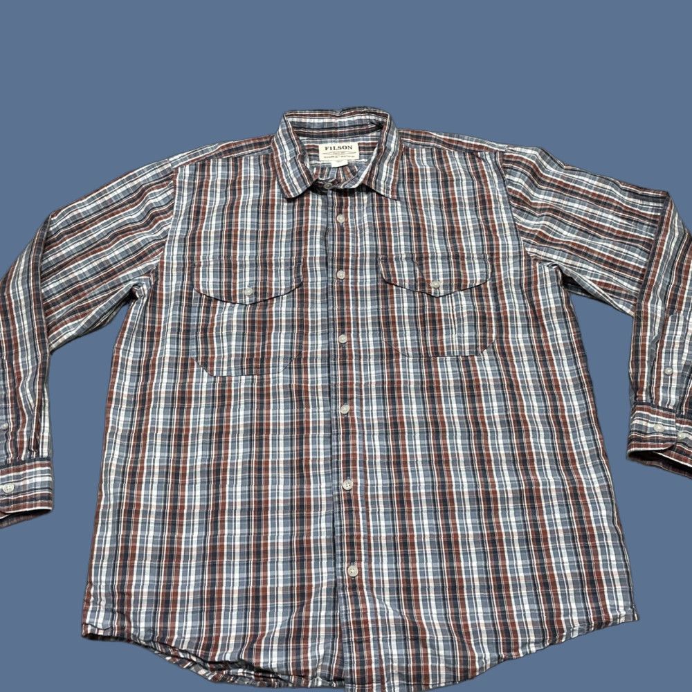 Filson Filson Shirt Button-Up Long Sleeve Plaid 100% Cotton Multicolor L Mens Size US L / EU 52-54 / 3 - 1 Thumbnail