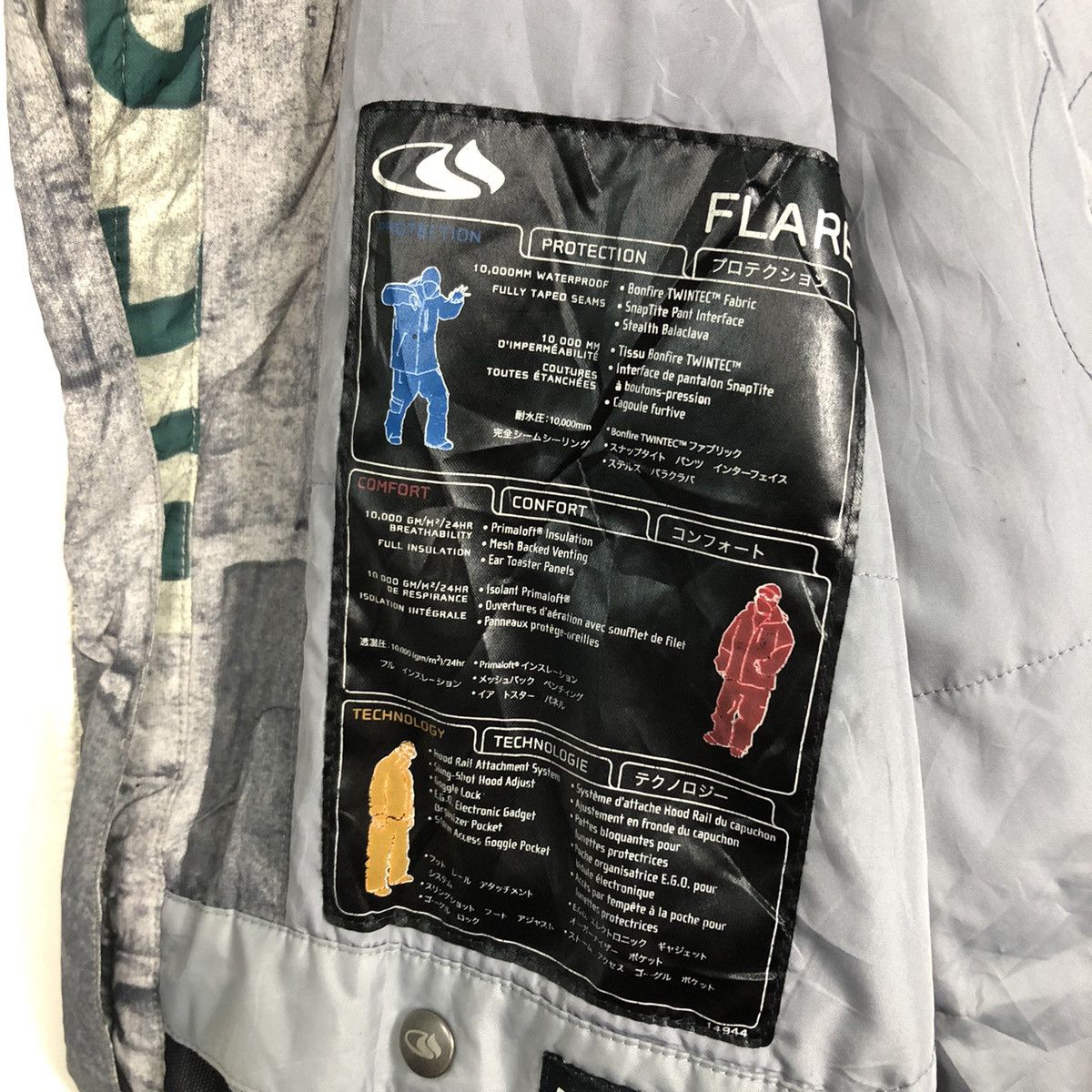 Japanese Brand 📌Vintage Ski Zipper Jacket Flare Acid Wash Winter Wear Size US XL / EU 56 / 4 - 22 Thumbnail