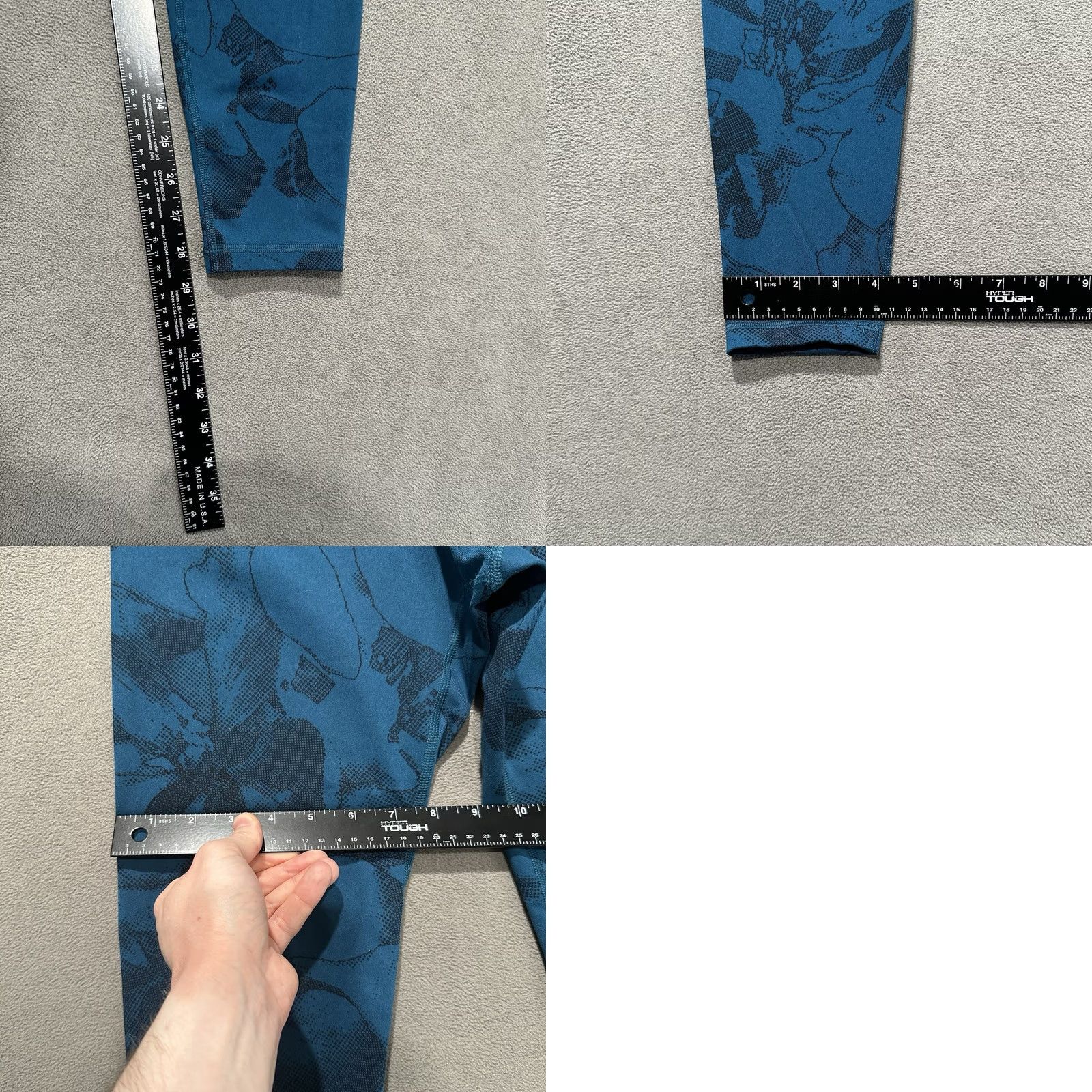 Old Navy Old Navy Active Go Dry Leggings Womens M Blue Floral AOP Print Stretch Yoga Size 32" / US 10 / IT 46 - 9 Thumbnail