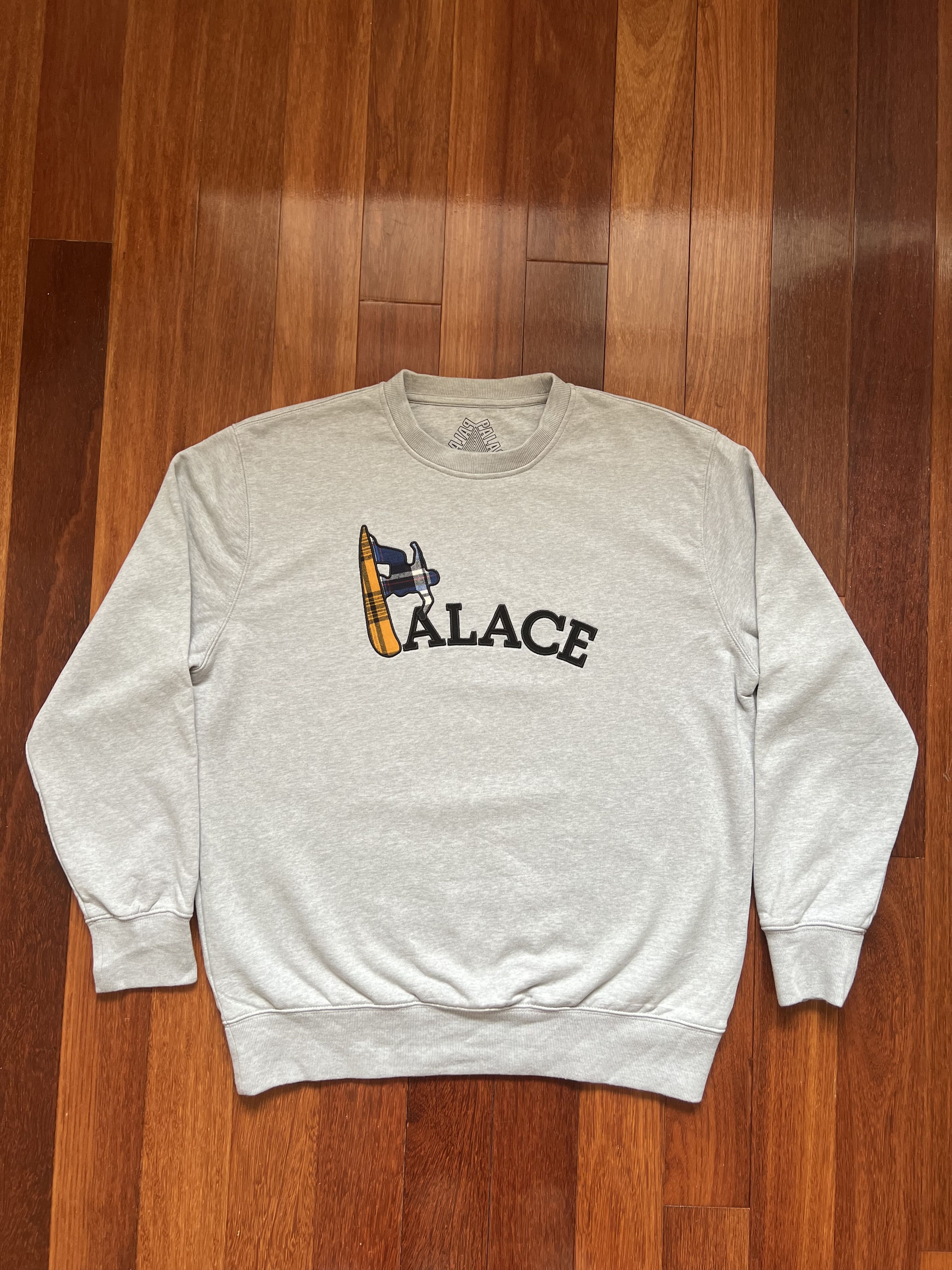Palace 💚 2019 Palace Turf Surf Crew Grey Marl Large Size US L / EU 52-54 / 3 - 3 Thumbnail