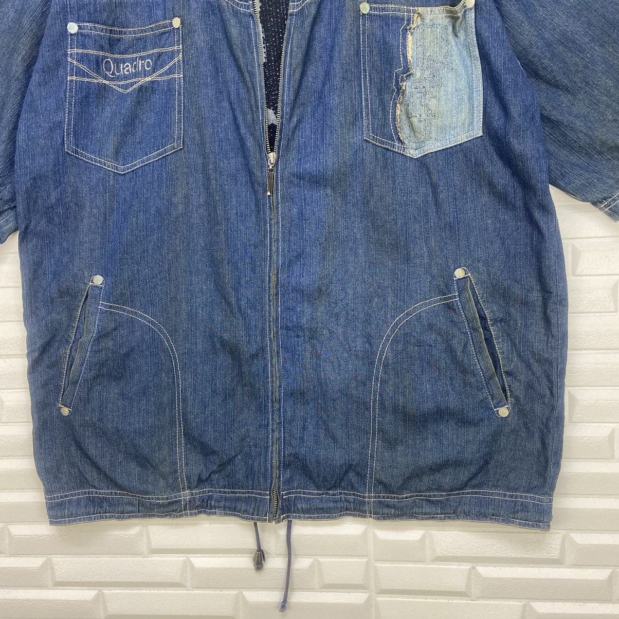 Japanese Brand Japanese Brand Quadro Scream Patchwork Denim Jacket Size US L / EU 52-54 / 3 - 5 Thumbnail