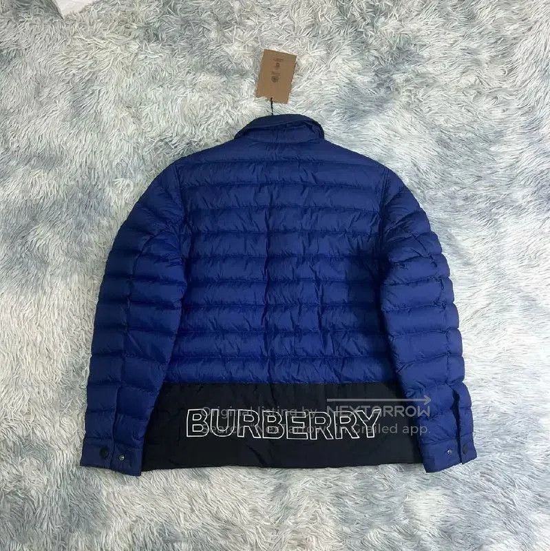 Burberry Burberry Men's Blue Cotton Puffer Jacket. Size US S / EU 44-46 / 1 - 2 Thumbnail