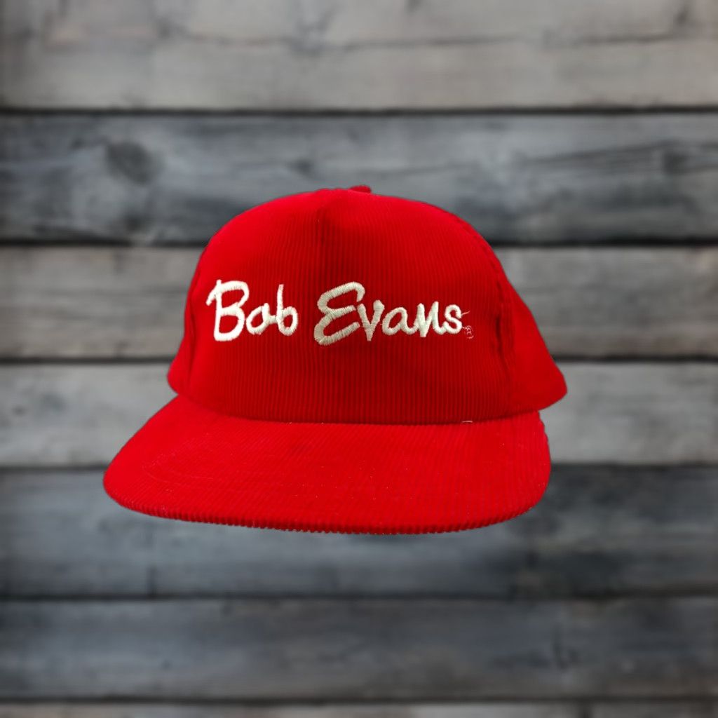 Vintage VINTAGE BOB EVANS Corduroy Hat Red Trucker Country Snapback Men Adjustable Size ONE SIZE - 1 Thumbnail
