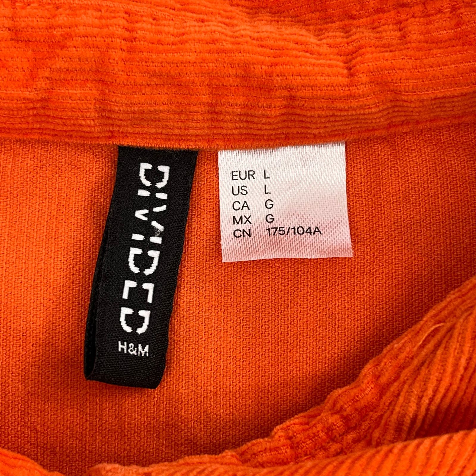 Divided Divided Orange Corduroy Long Sleeve Button Down Shirt Size US L / EU 52-54 / 3 - 6 Thumbnail
