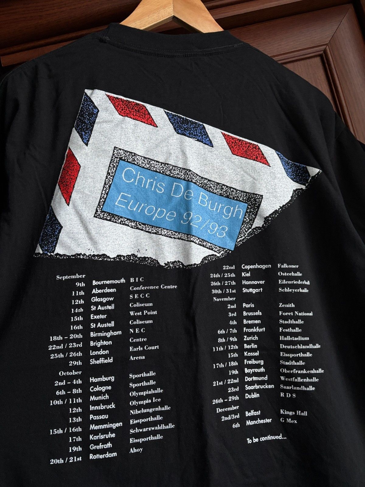Vintage Chris De Burgh Europe Tour 1992 1993 T-shirt Single Stitch Size US XL / EU 56 / 4 - 10 Thumbnail