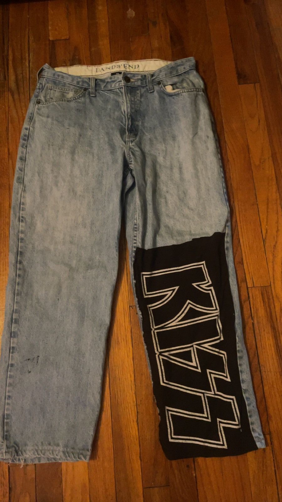 Jean × Vintage LIGHT BLUE “KISS” DENIM JEANS Size US 34 / EU 50 - 1 Thumbnail