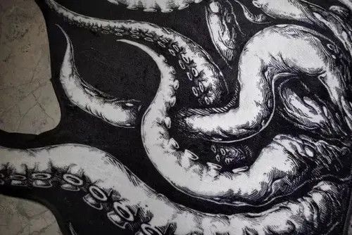 Designer × Vintage Gothic Octopus tentacles Carpet Size ONE SIZE - 3 Thumbnail