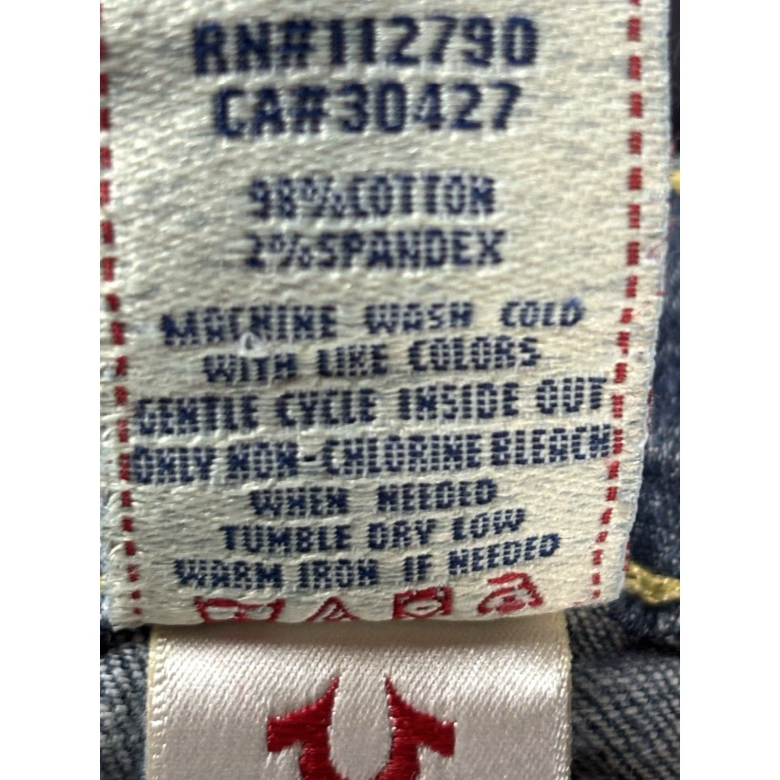 True Religion VINTAGE True Religion Jeans Women 29 28x32 Blue Sequin Pockets USA Y2K Womens Size 29" - 6 Thumbnail