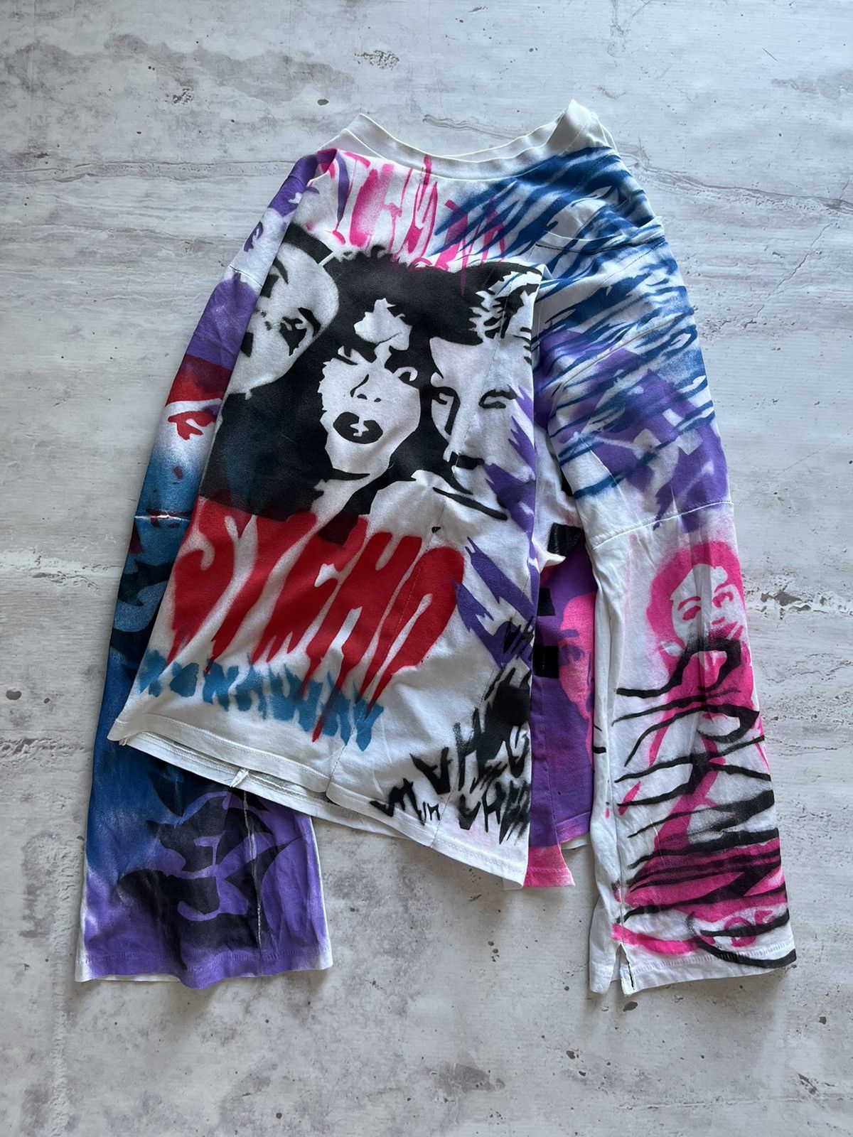 Vintage Vintage Custom Longsleeve Psycho Rave y2k asymetric demon Size US L / EU 52-54 / 3 - 10 Thumbnail